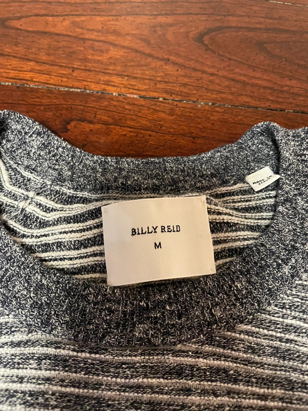 Billy Reid Cotton Silk Striped Sweater - Size M Lightweight Knit