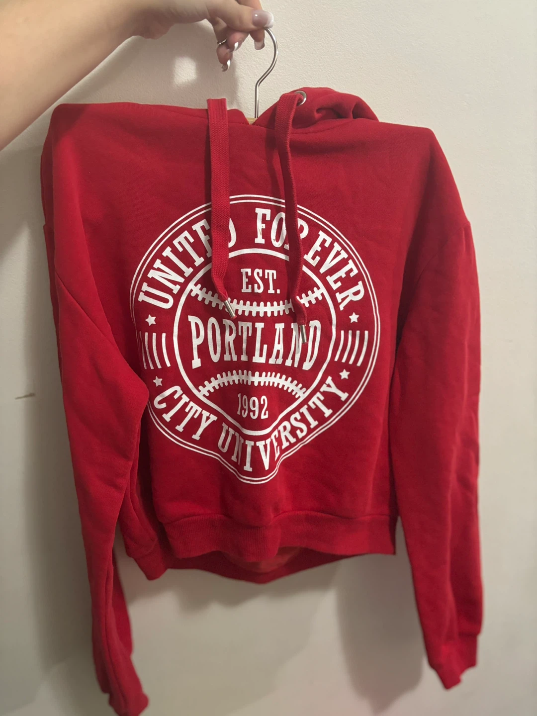 Women’s small Red Portland City University Hoodie