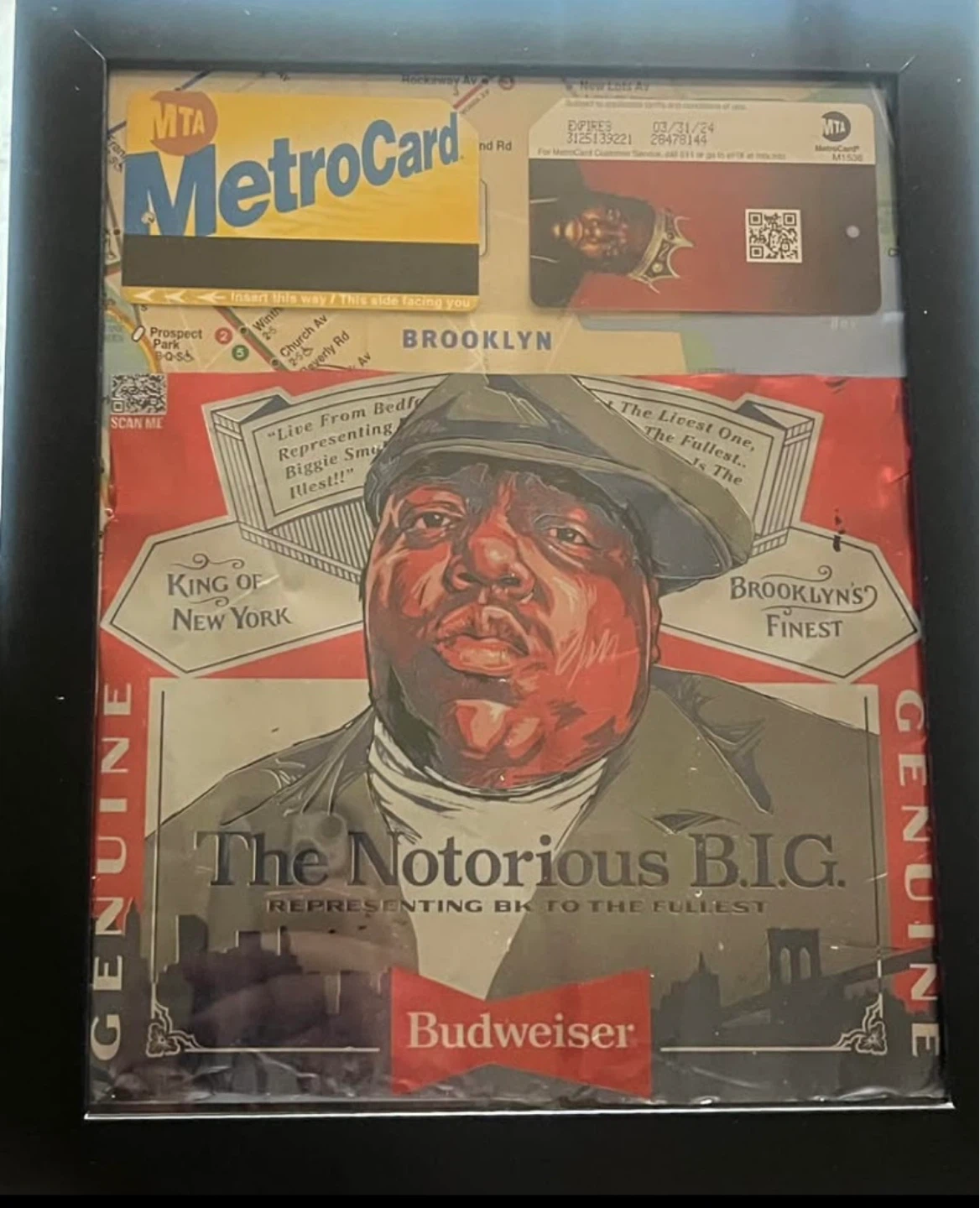 The Notorious B.I.G. Budweiser Brooklyn Framed Art - photo 2