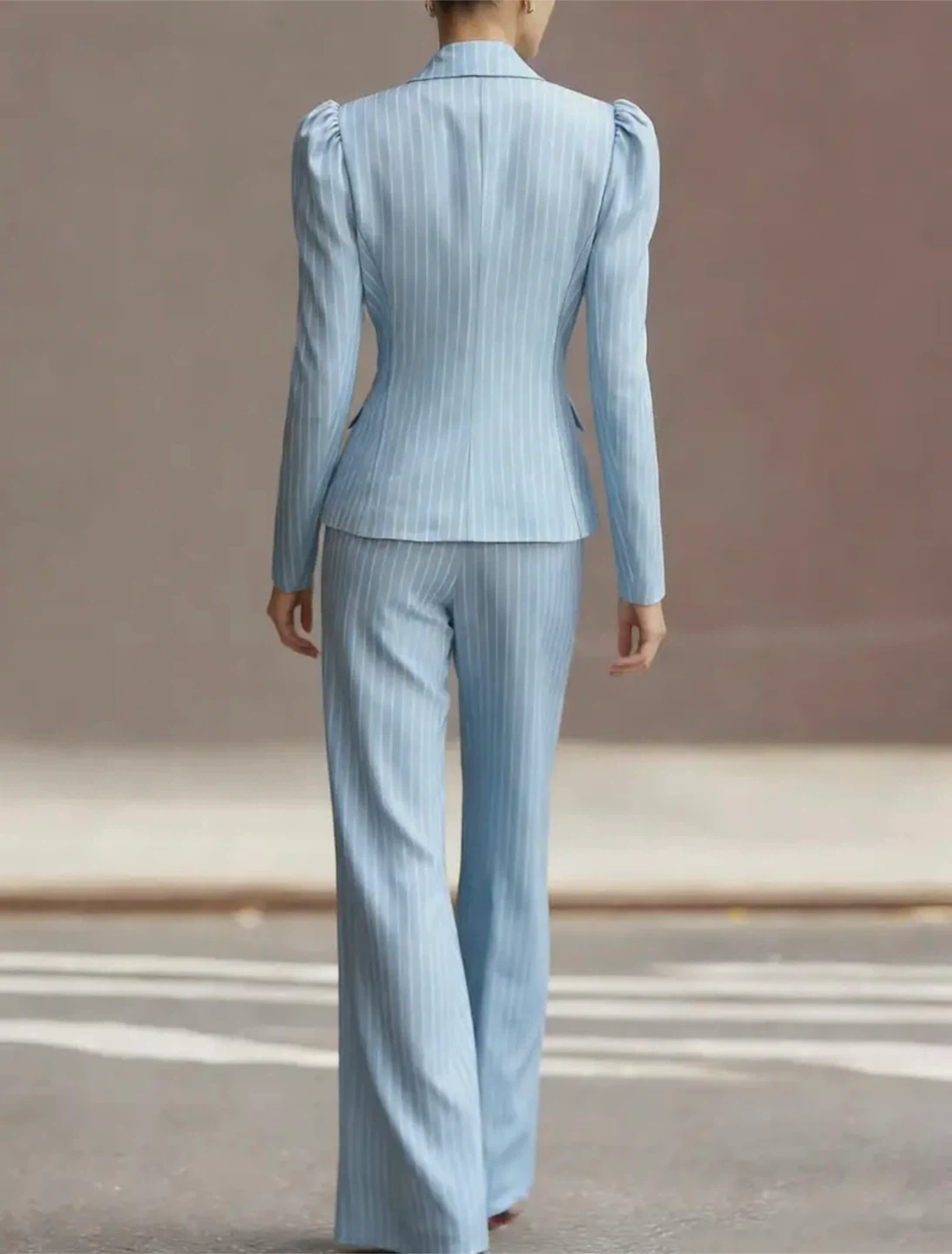 New Blue Pinstripe Suit Set - photo 2