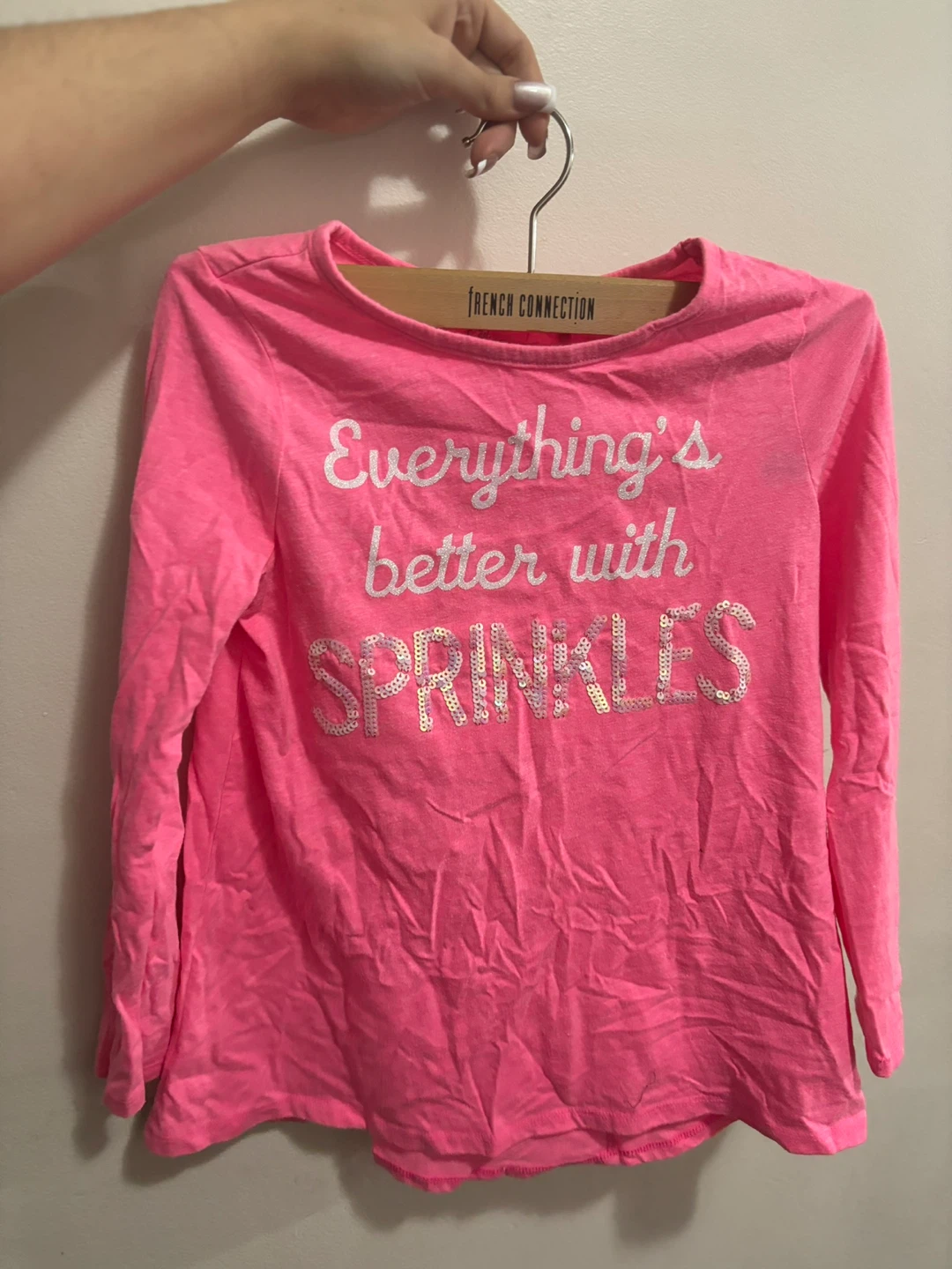 Kids pink medium long sleeve