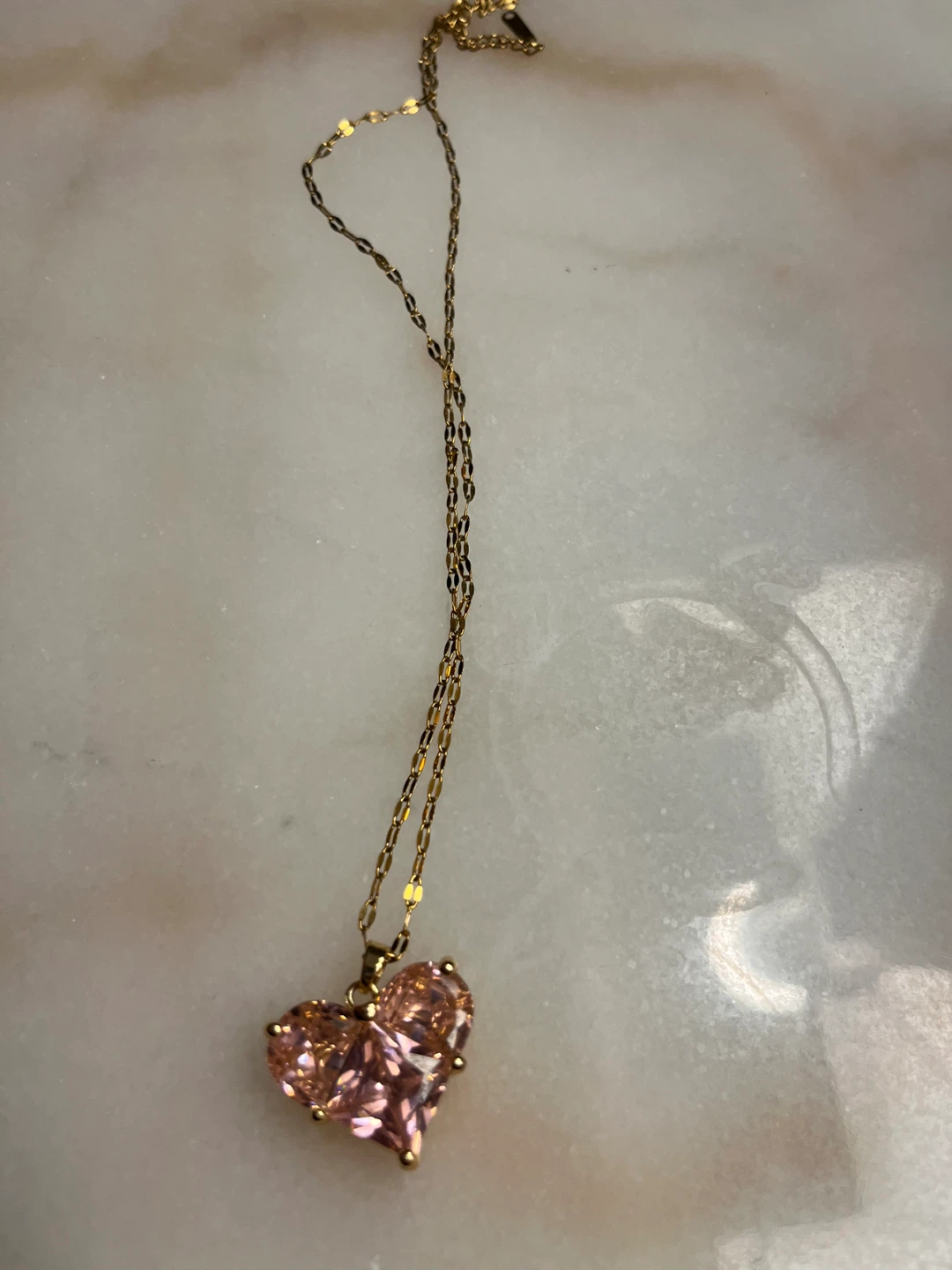 Heart Pendant Necklace 18K gold plated - photo 3