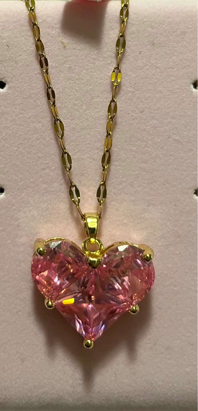 Heart Pendant Necklace 18K gold plated