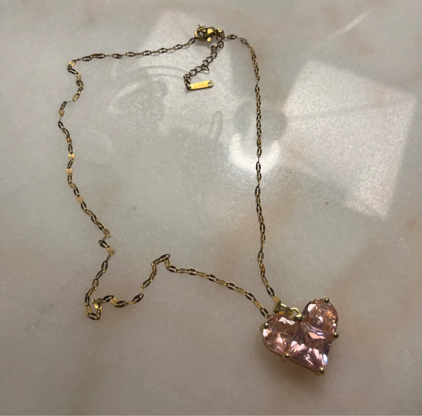 Heart Pendant Necklace 18K gold plated - photo 2
