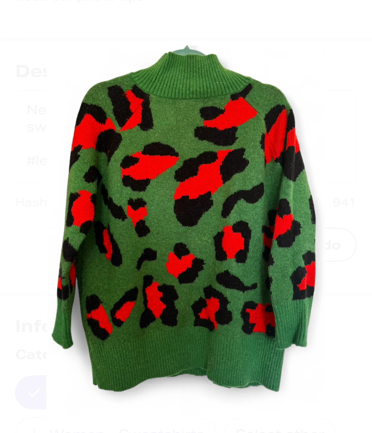 M&V Leopard Print Mock Neck Sweater - photo 2
