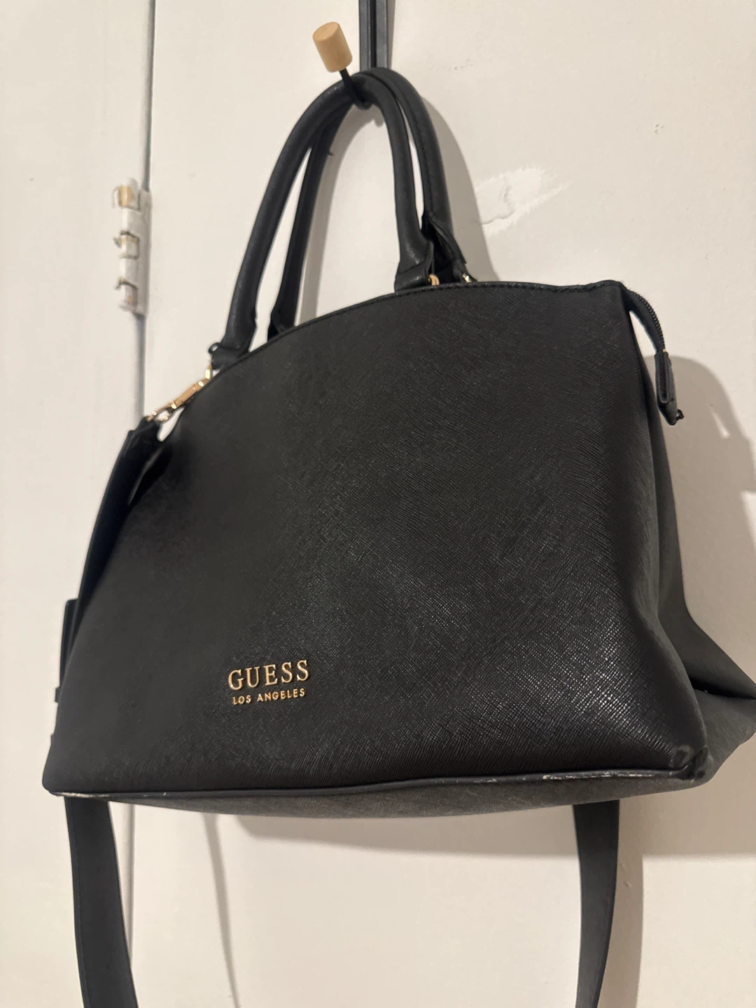 Guess Black Handbag with Logo Strap