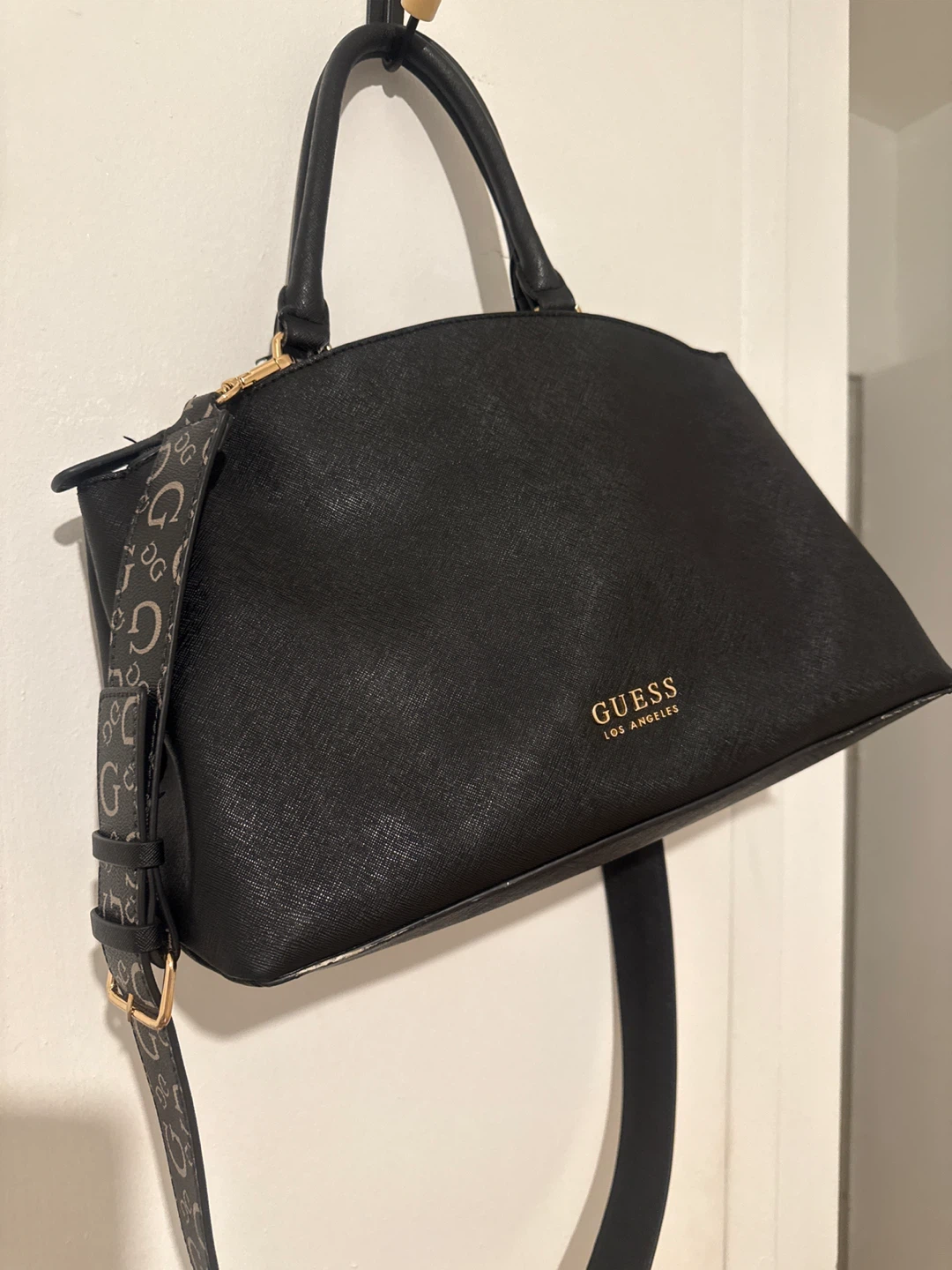 Guess Black Handbag with Logo Strap - photo 2