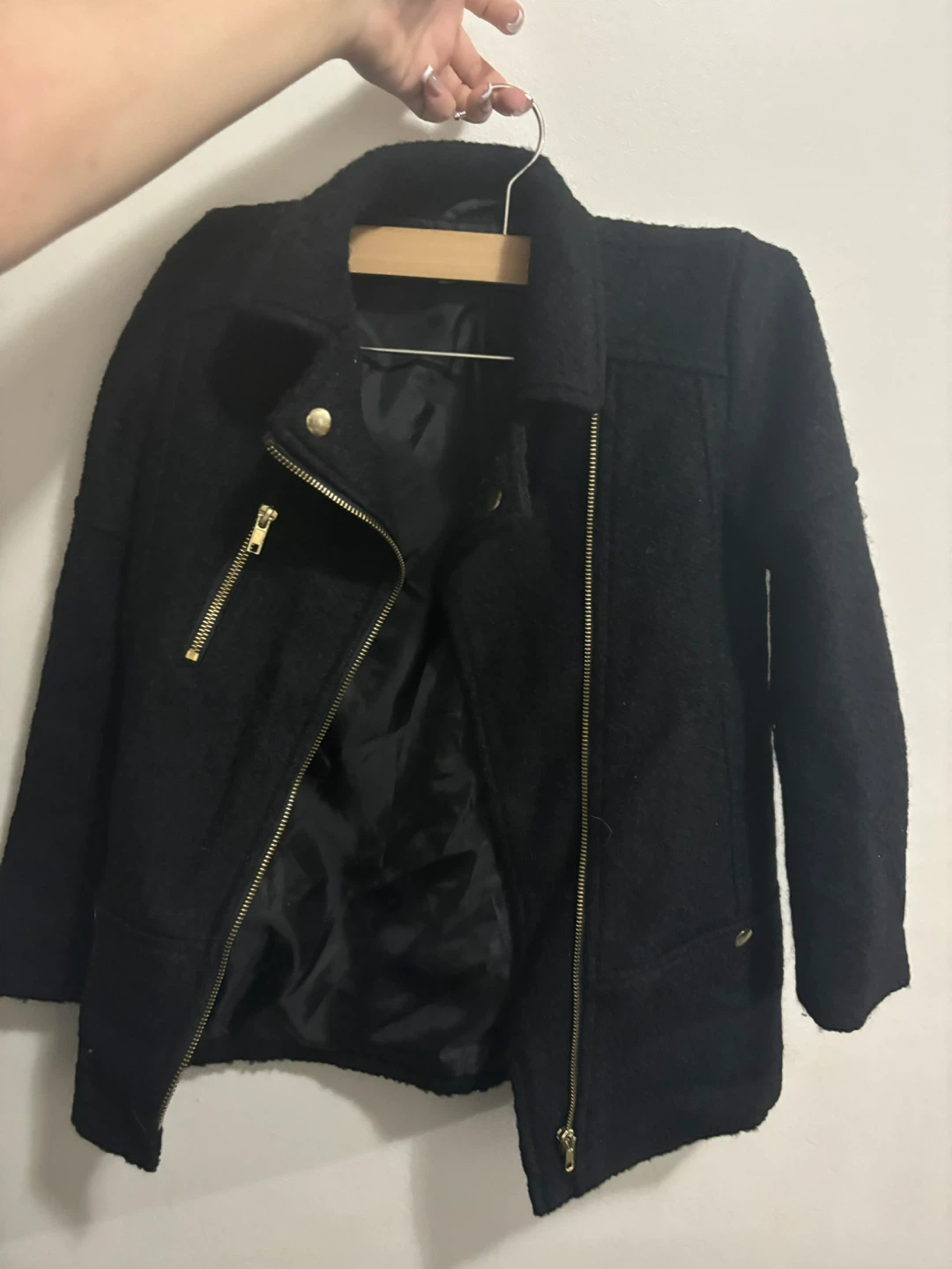 Black Moto Style Jacket kids medium