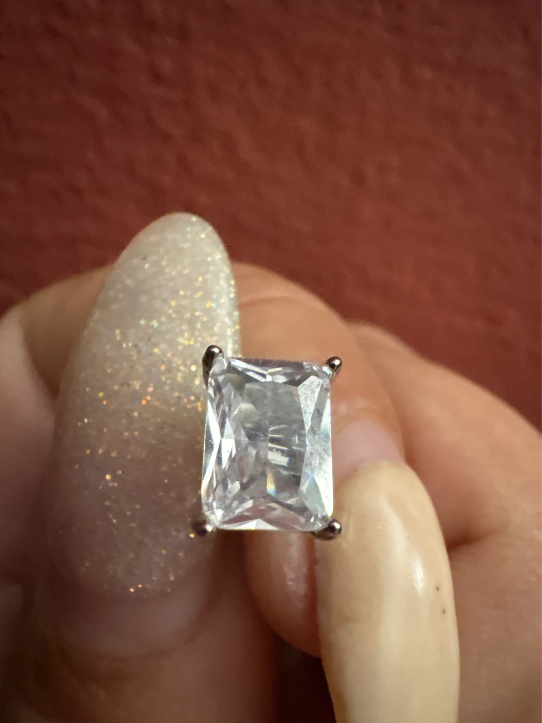 New 925 Sterling Silver Princess Cut CZ Stud Earrings - photo 2