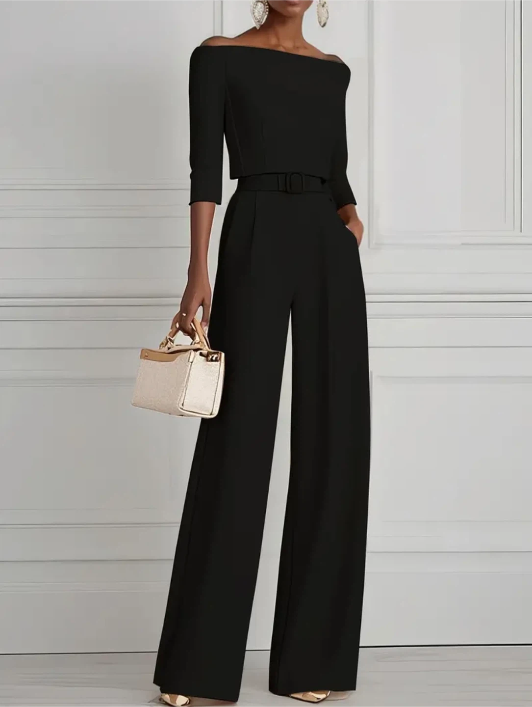 New 2pcs Black Set with Belt