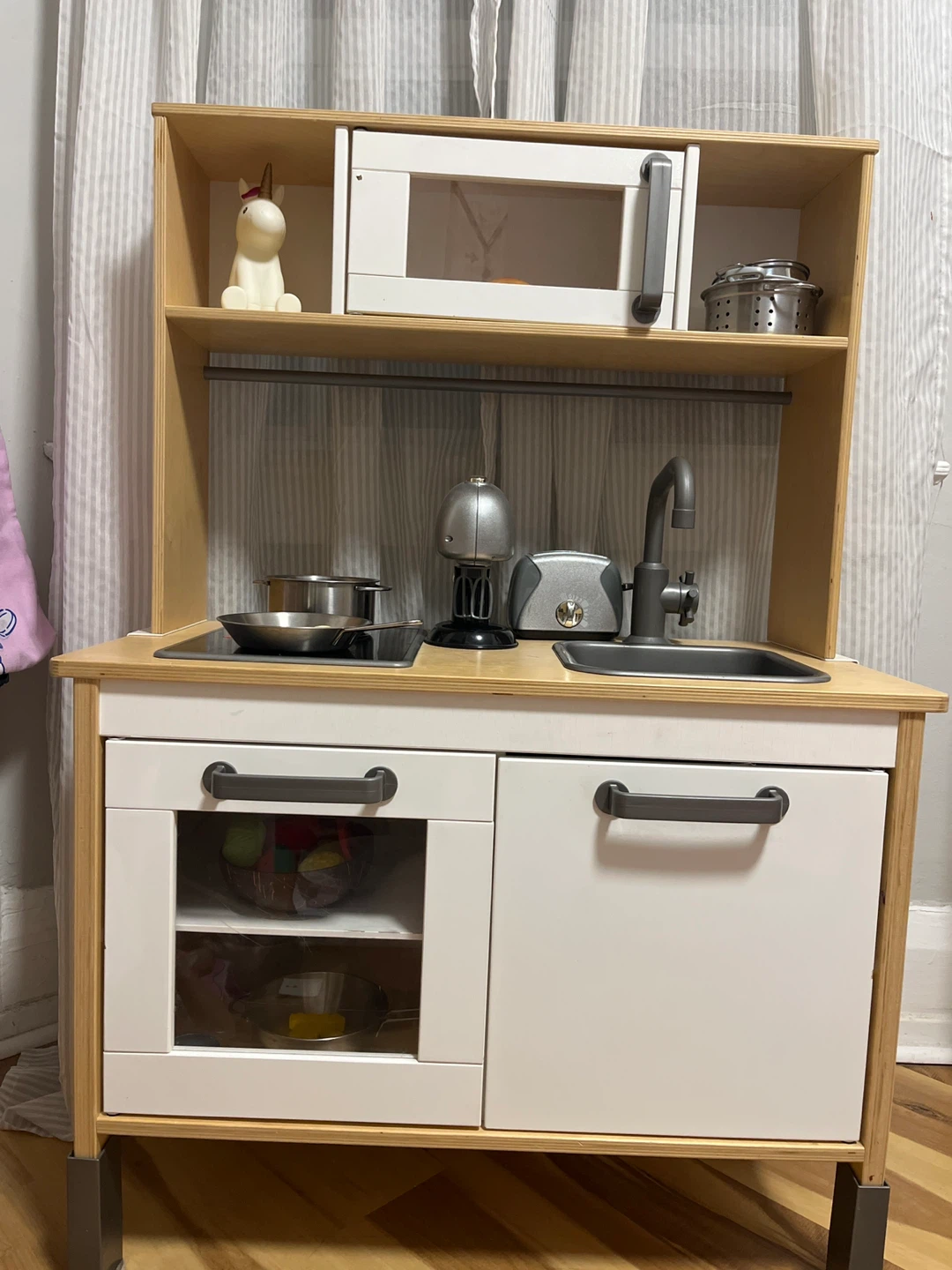Ikea Wooden Play Kitchen with Accessories