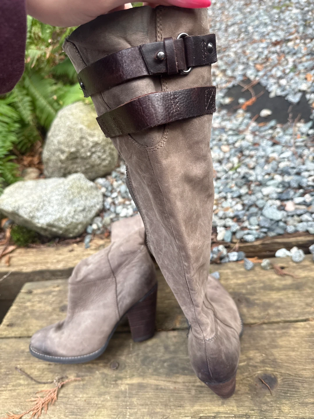 Brown Suede Knee-High Boots - photo 2