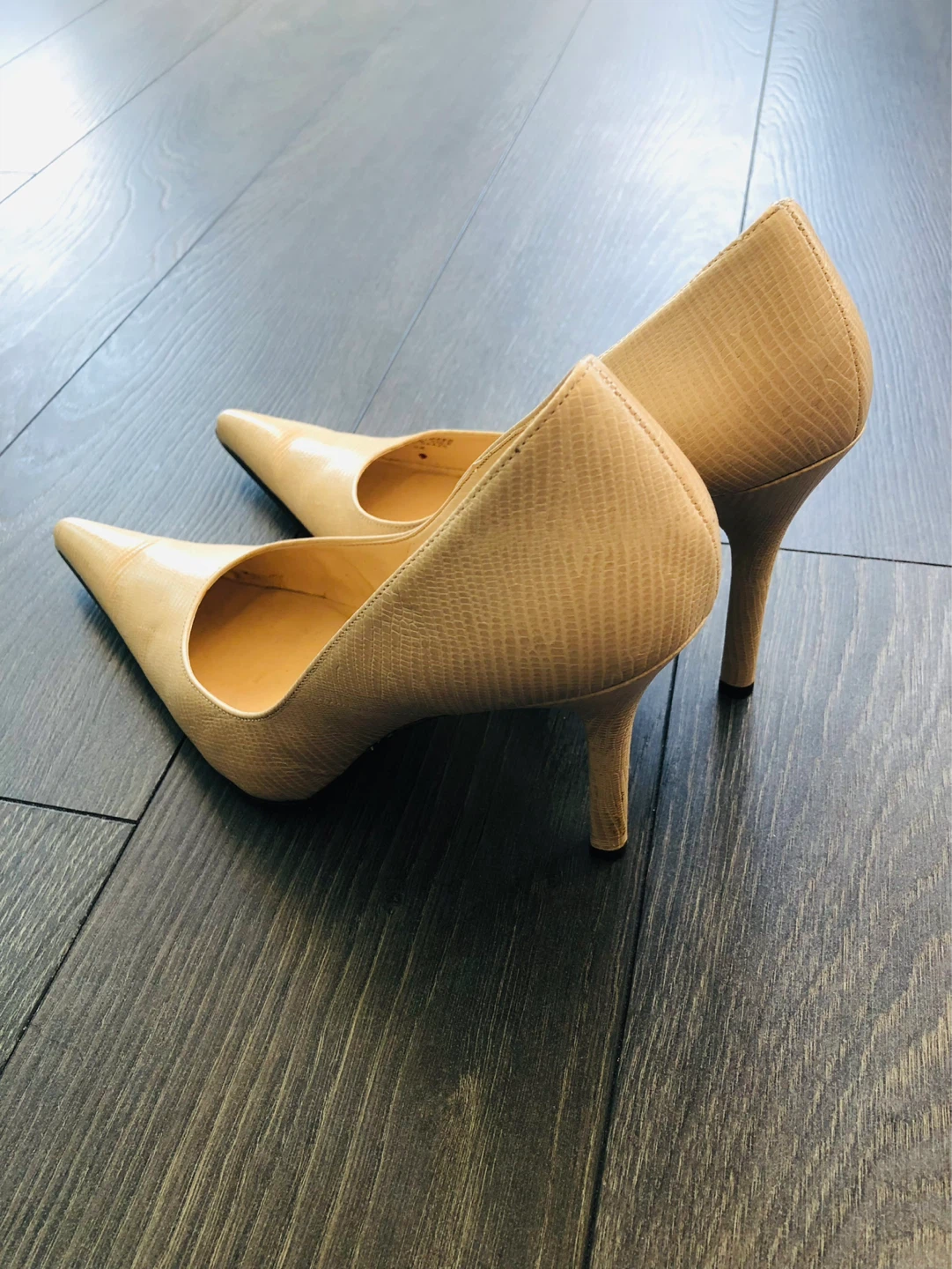 ALDO Women's Beige Faux Snake Print Heels Size 9 - photo 2