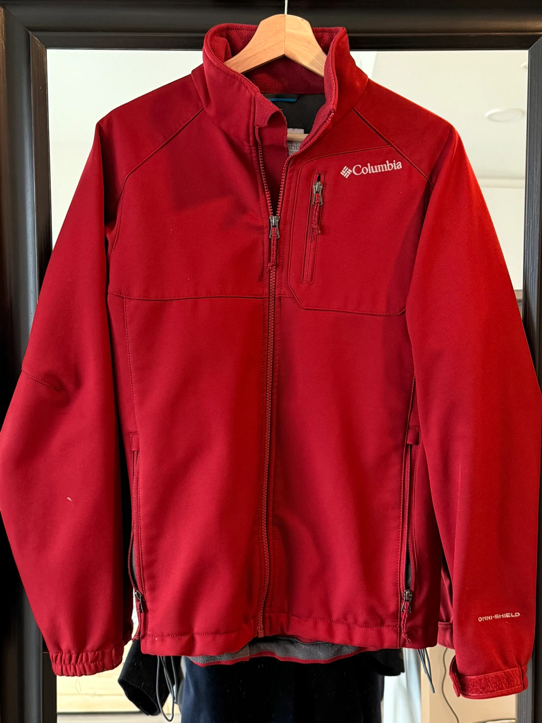 Columbia Red Softshell Jacket Size Small