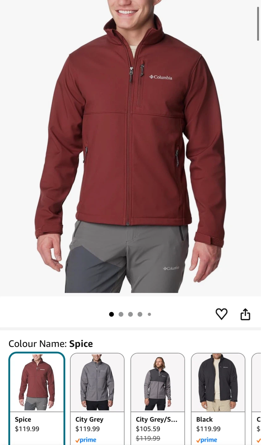 Columbia Red Softshell Jacket Size Small - photo 5