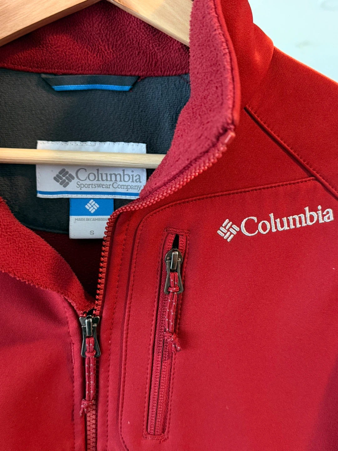 Columbia Red Softshell Jacket Size Small - photo 2