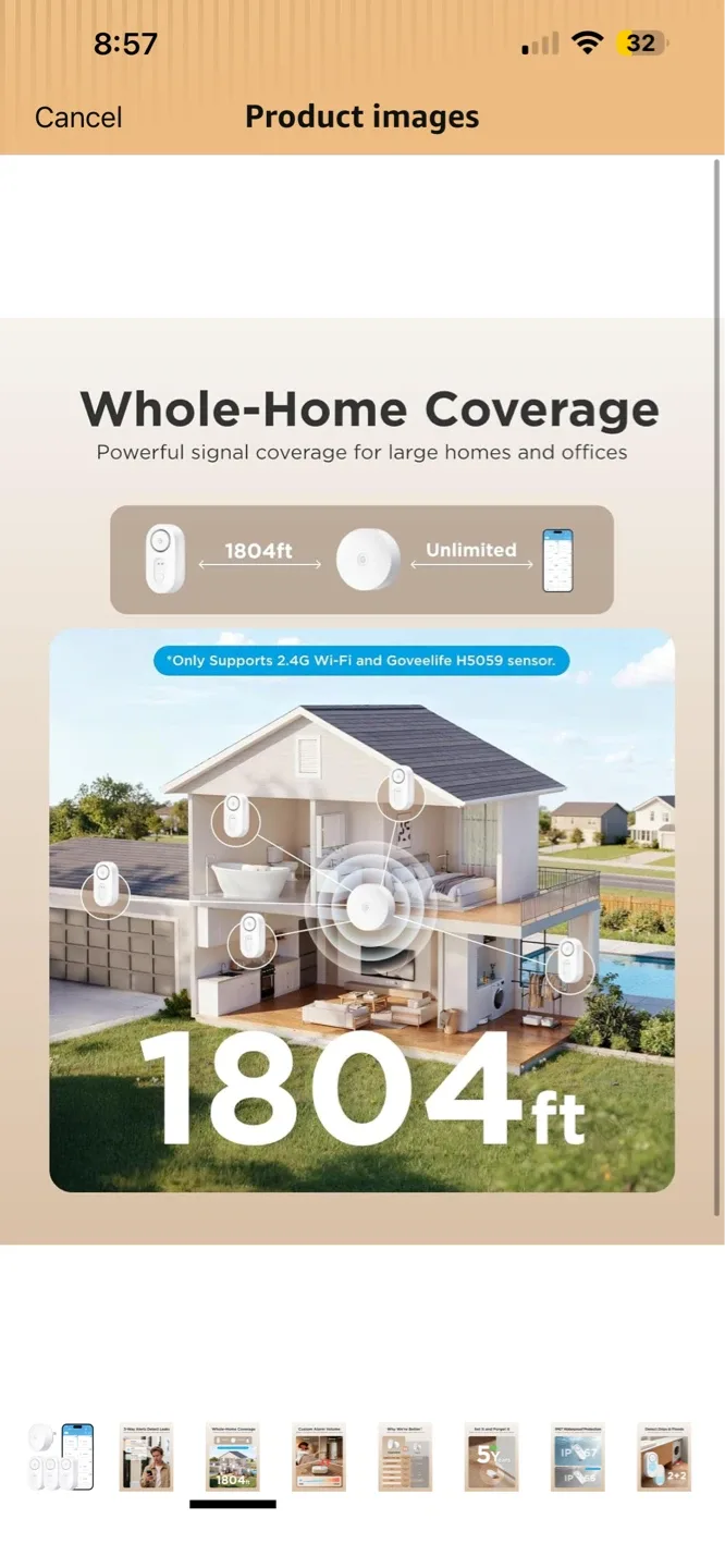 GoveeLife Smart Water Leak Detector 3-Pack - photo 3