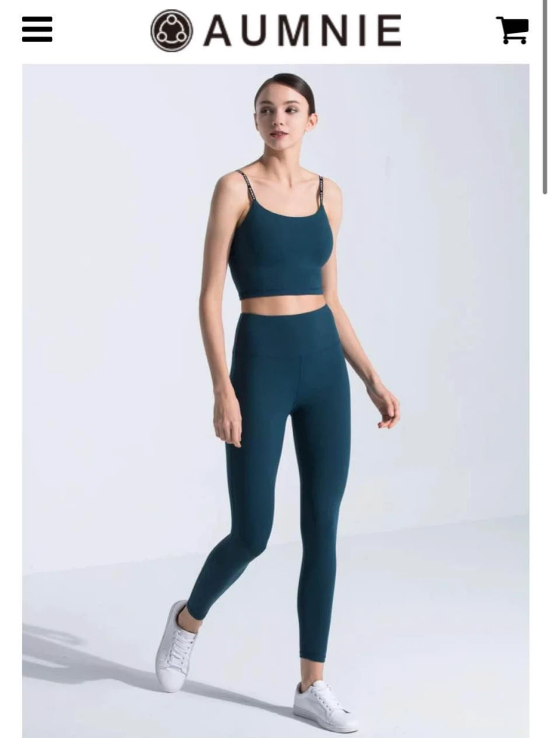 Aumnie Teal Yoga Set - Top & Leggings (size small)