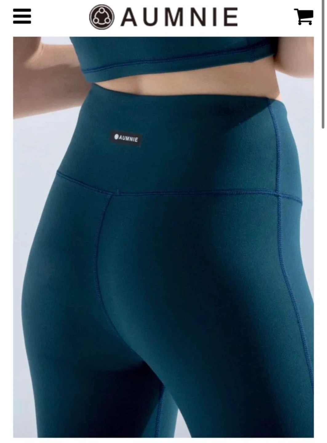 Aumnie Teal Yoga Set - Top & Leggings (size small) - photo 3