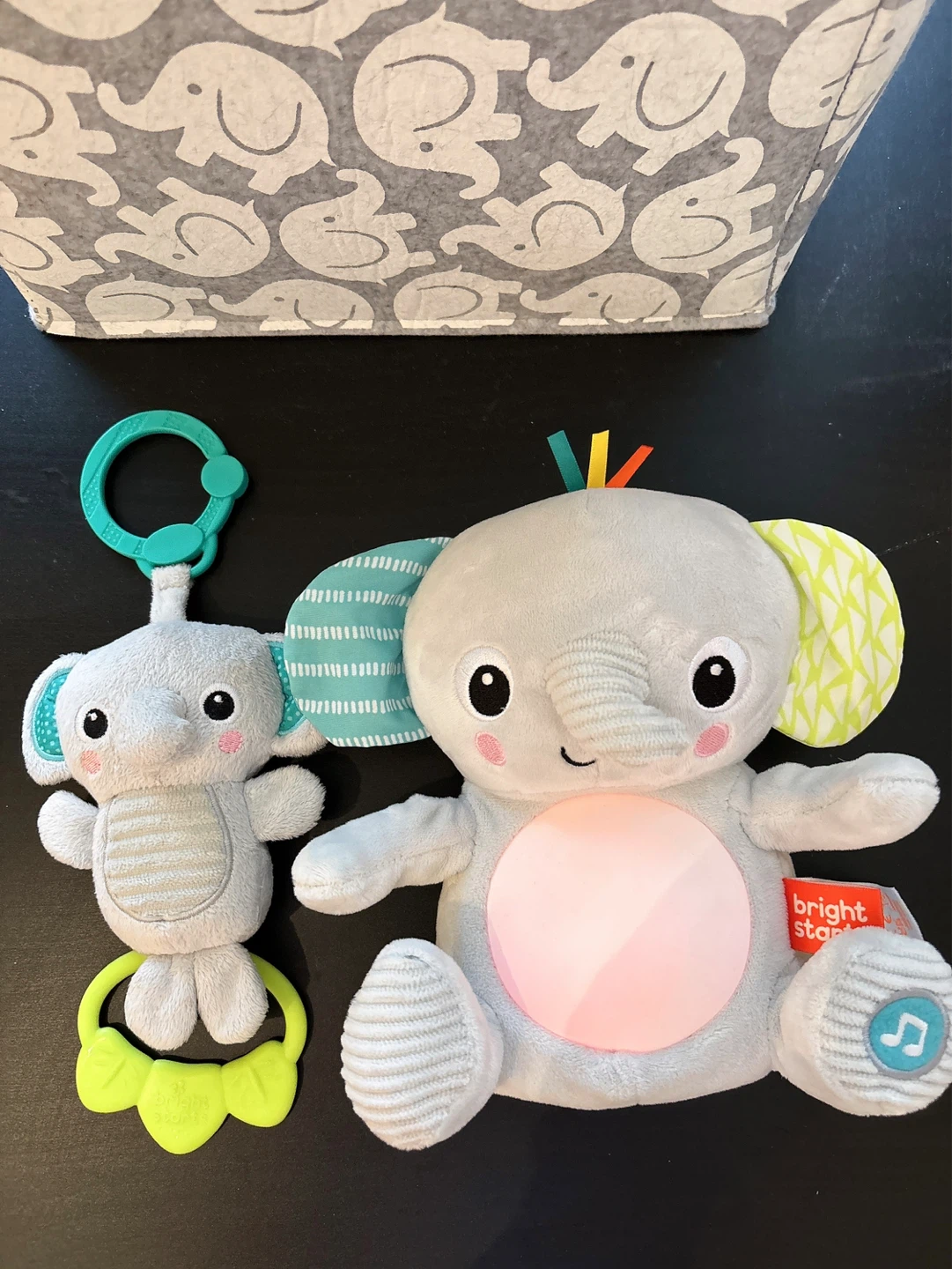 Bright Starts Plush Elephant Toy with Teether