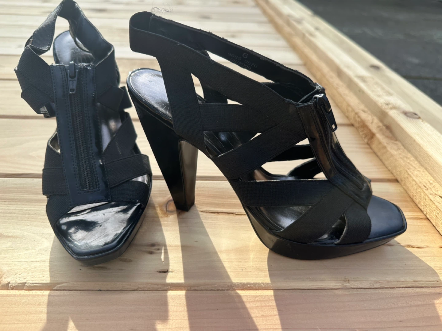 Black Wedge Heels