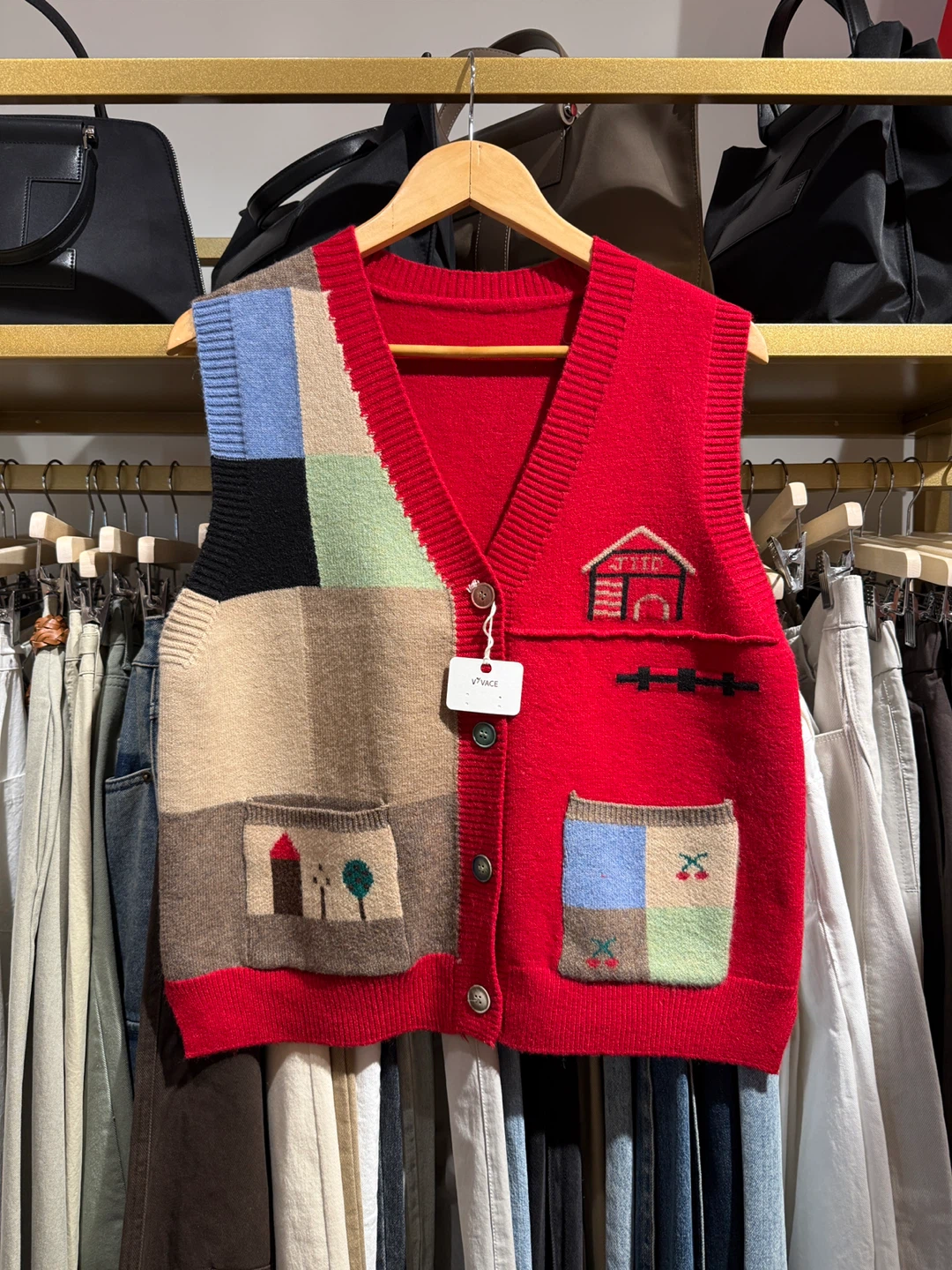 Woman’s Red Knit Vest