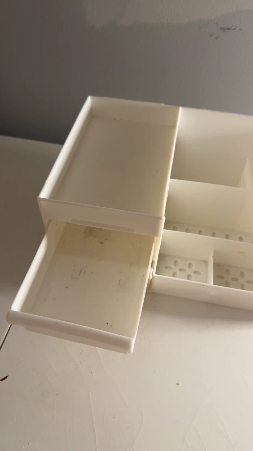 Cream Makeup Organizer with Drawers - photo 3
