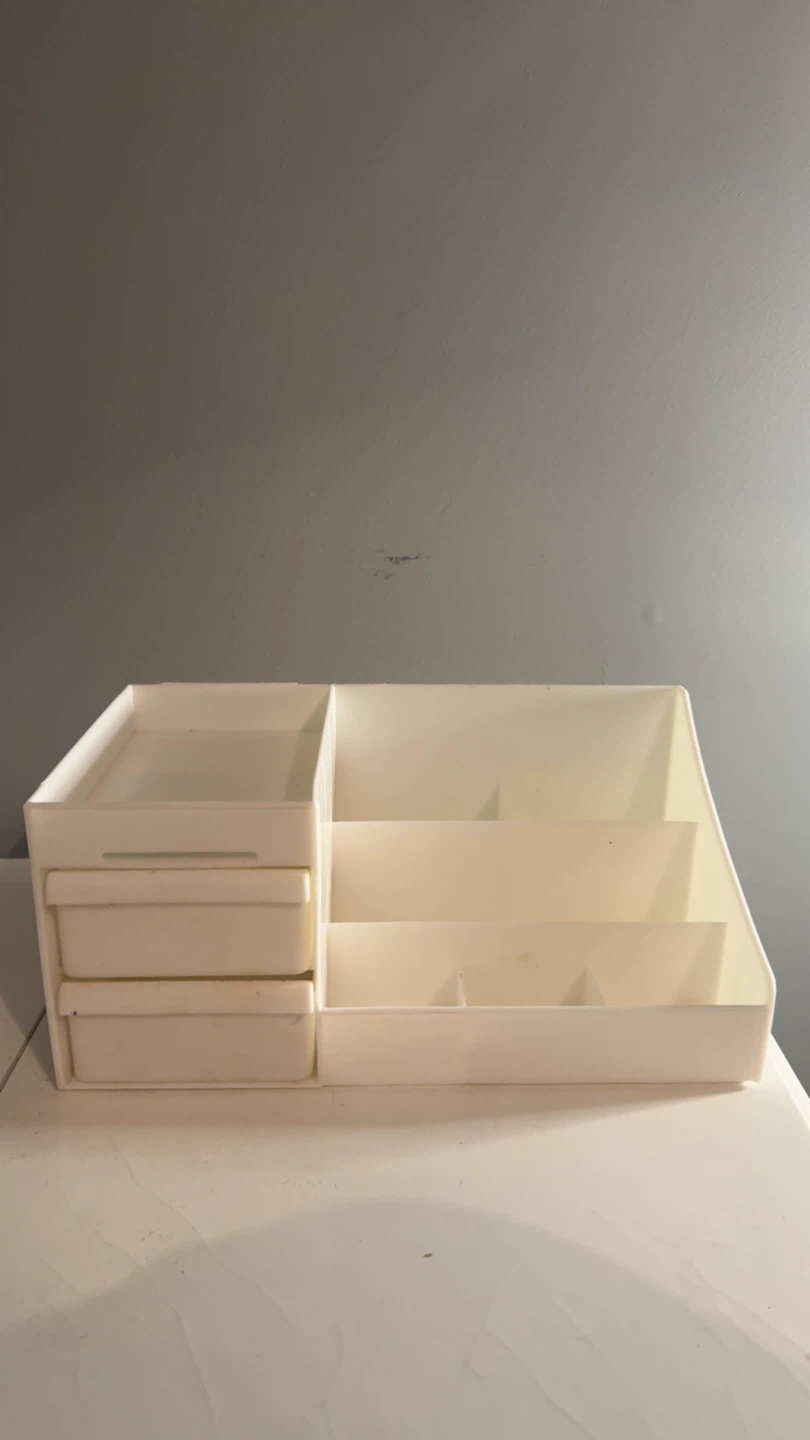 Cream Makeup Organizer with Drawers