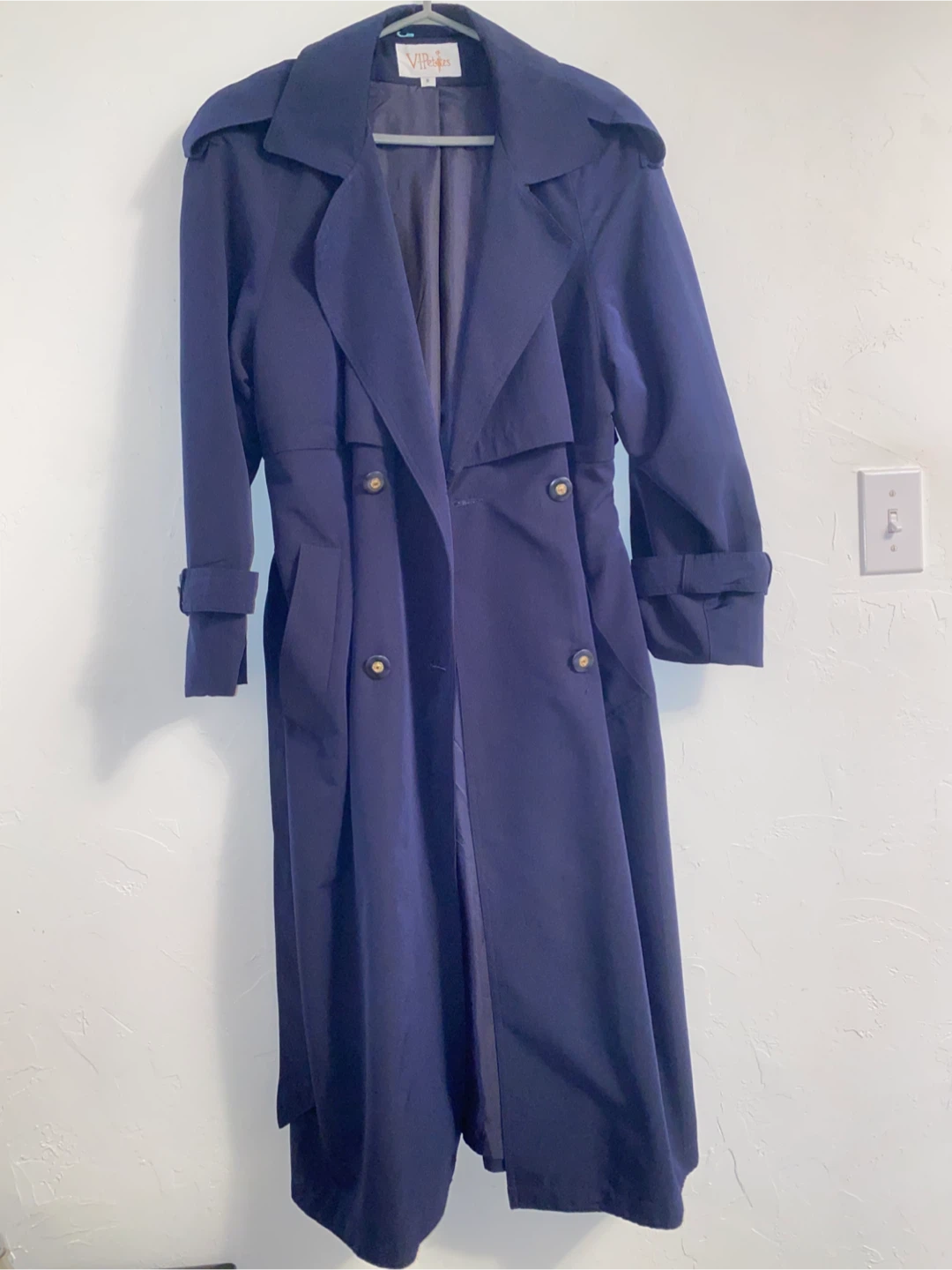 Vintage Navy Trench Coat - photo 2