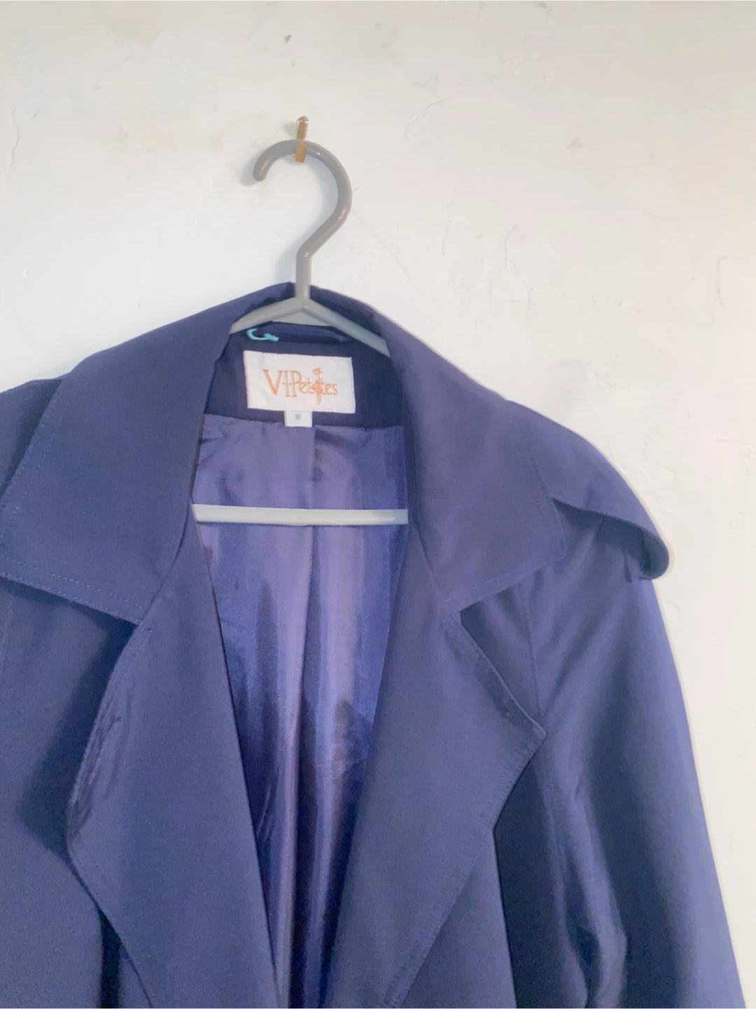 Vintage Navy Trench Coat - photo 3