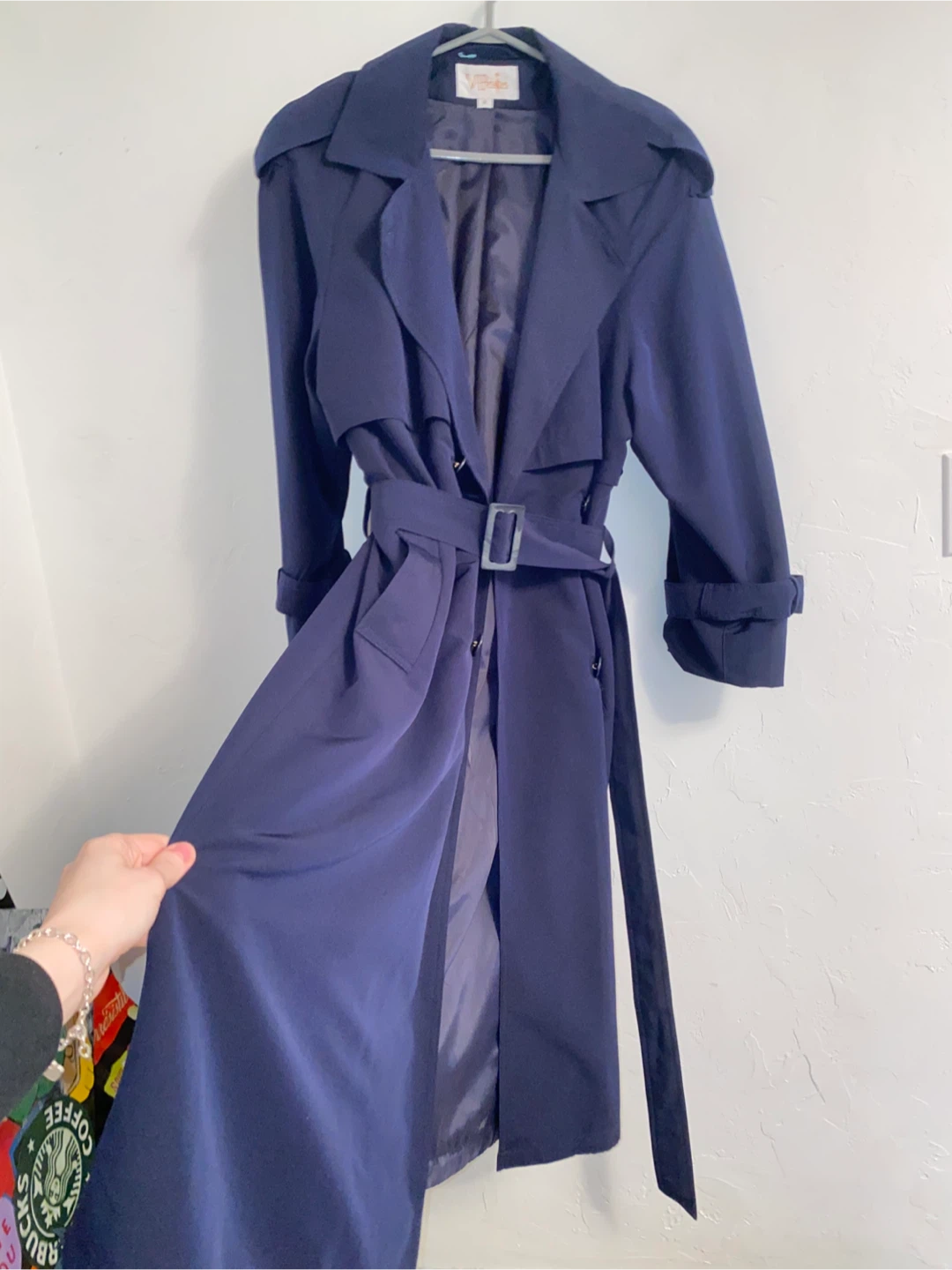 Vintage Navy Trench Coat