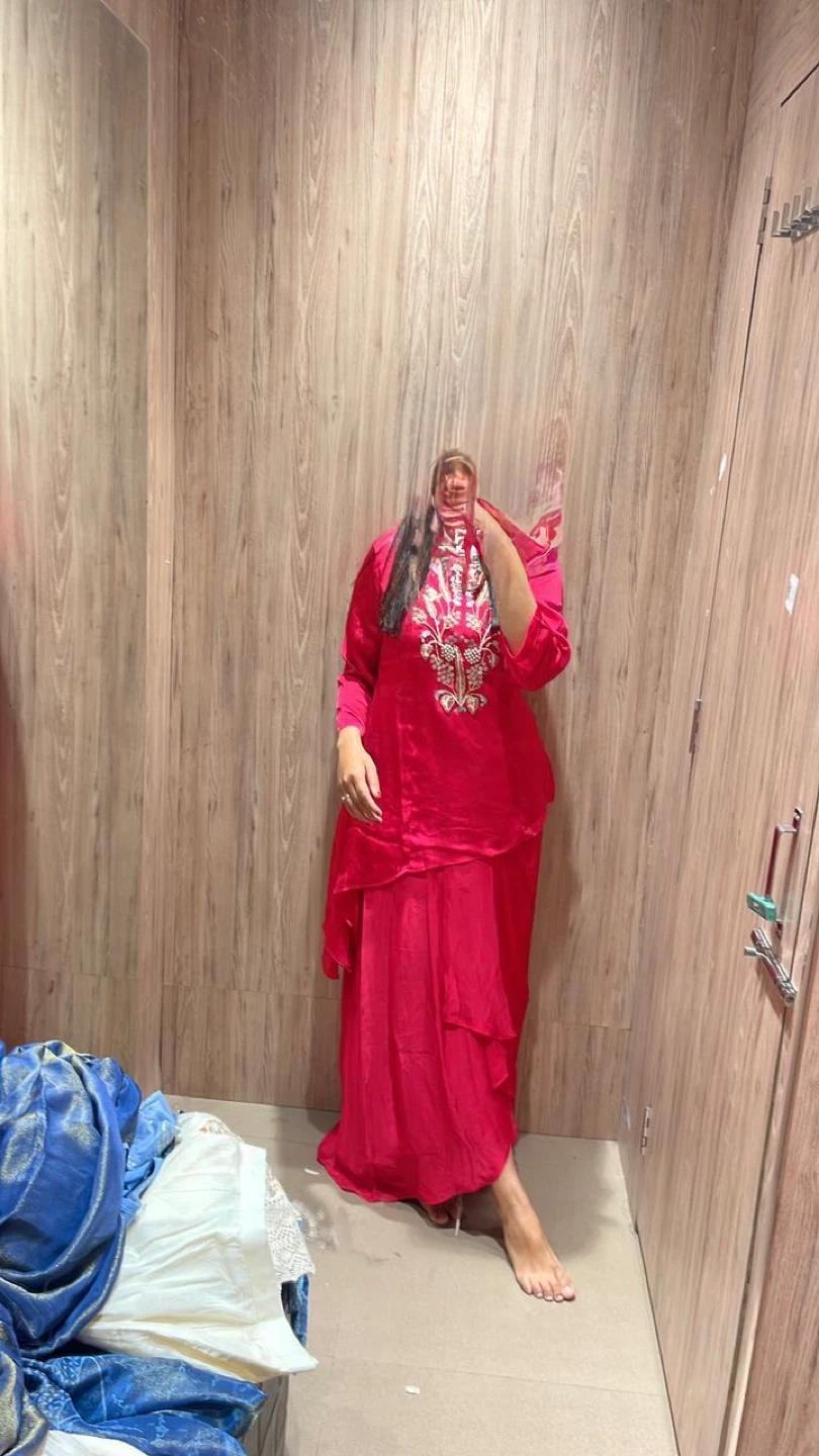 Pink Embroidered Shalwar Kameez - photo 3