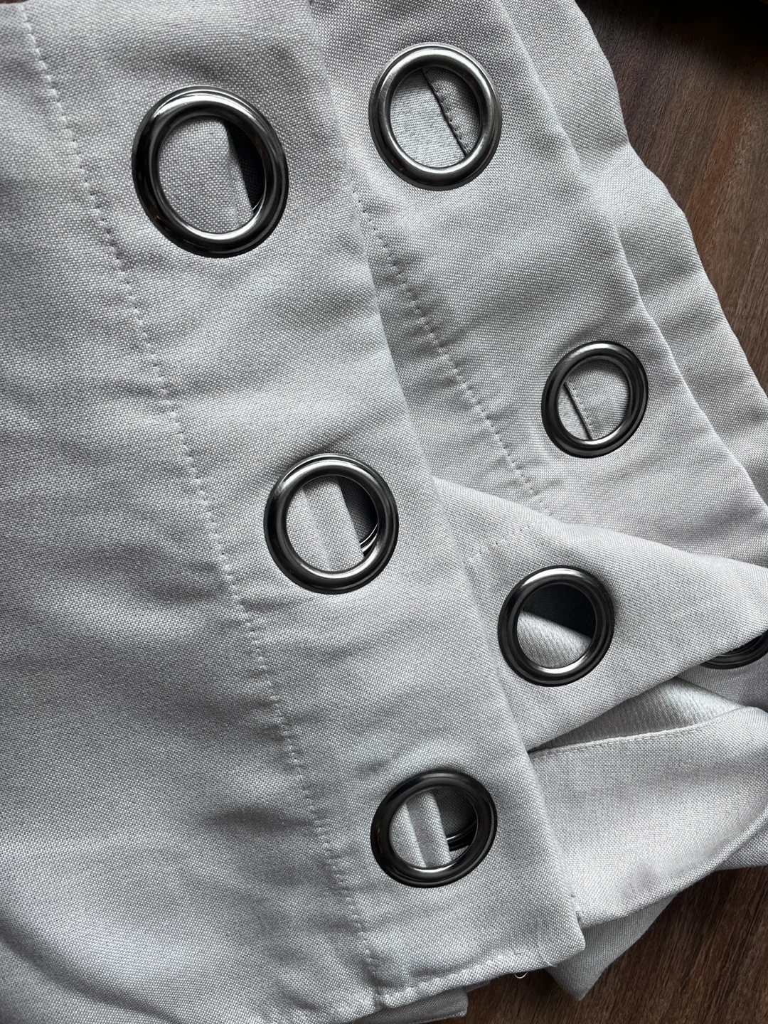 Light Grey Grommet Curtains (pair)