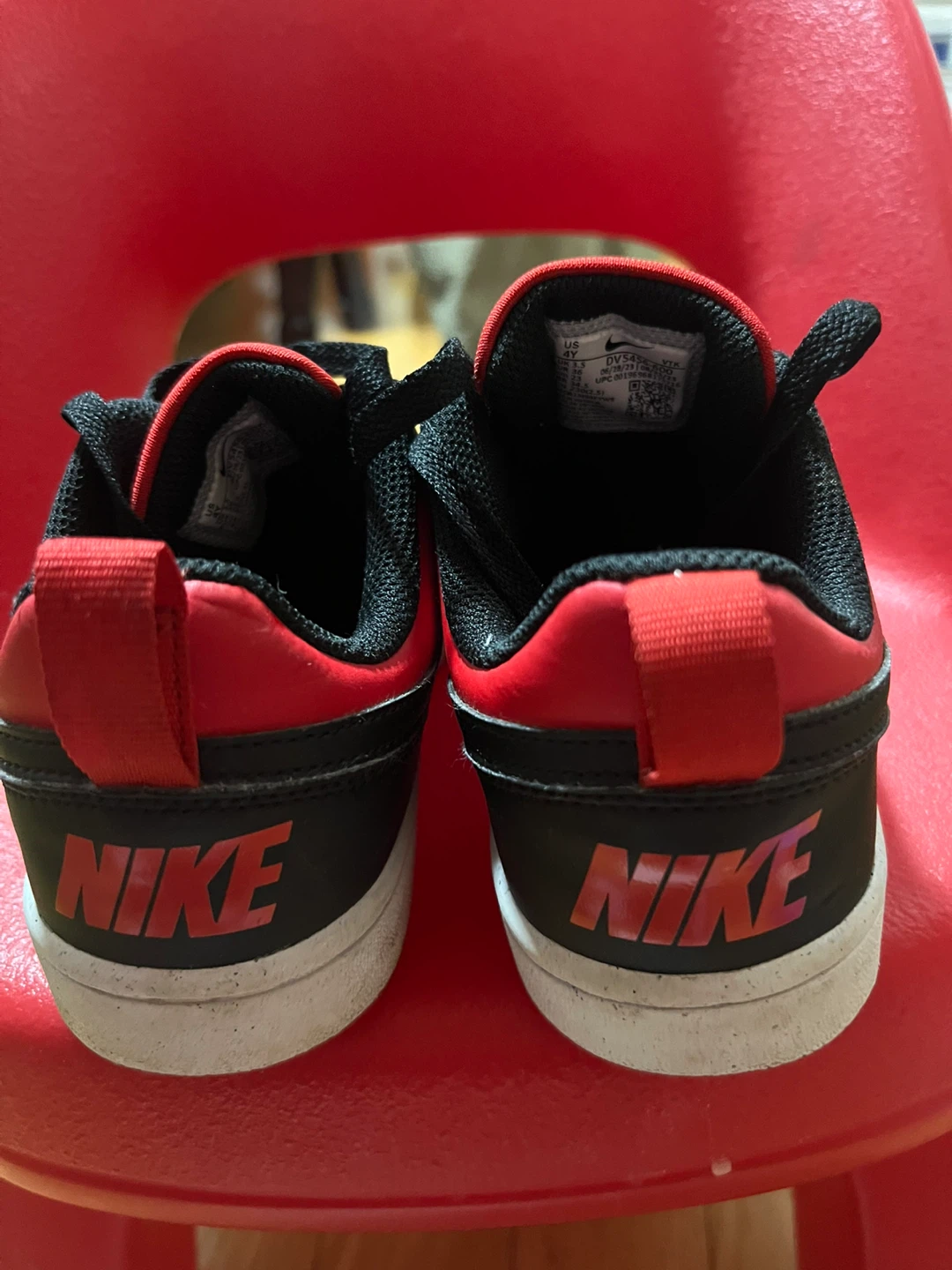 Nike Court Vision Low TD Shoes Red Black Size 4Y DV5456-600 - photo 3