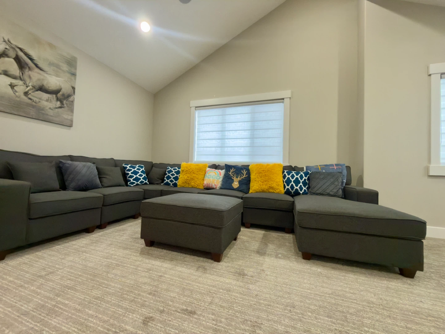 SECTIONAL SOFA WITH OTTOMAN & CUSHIONS – ONLY 6 MONTHS OLD! - photo 3