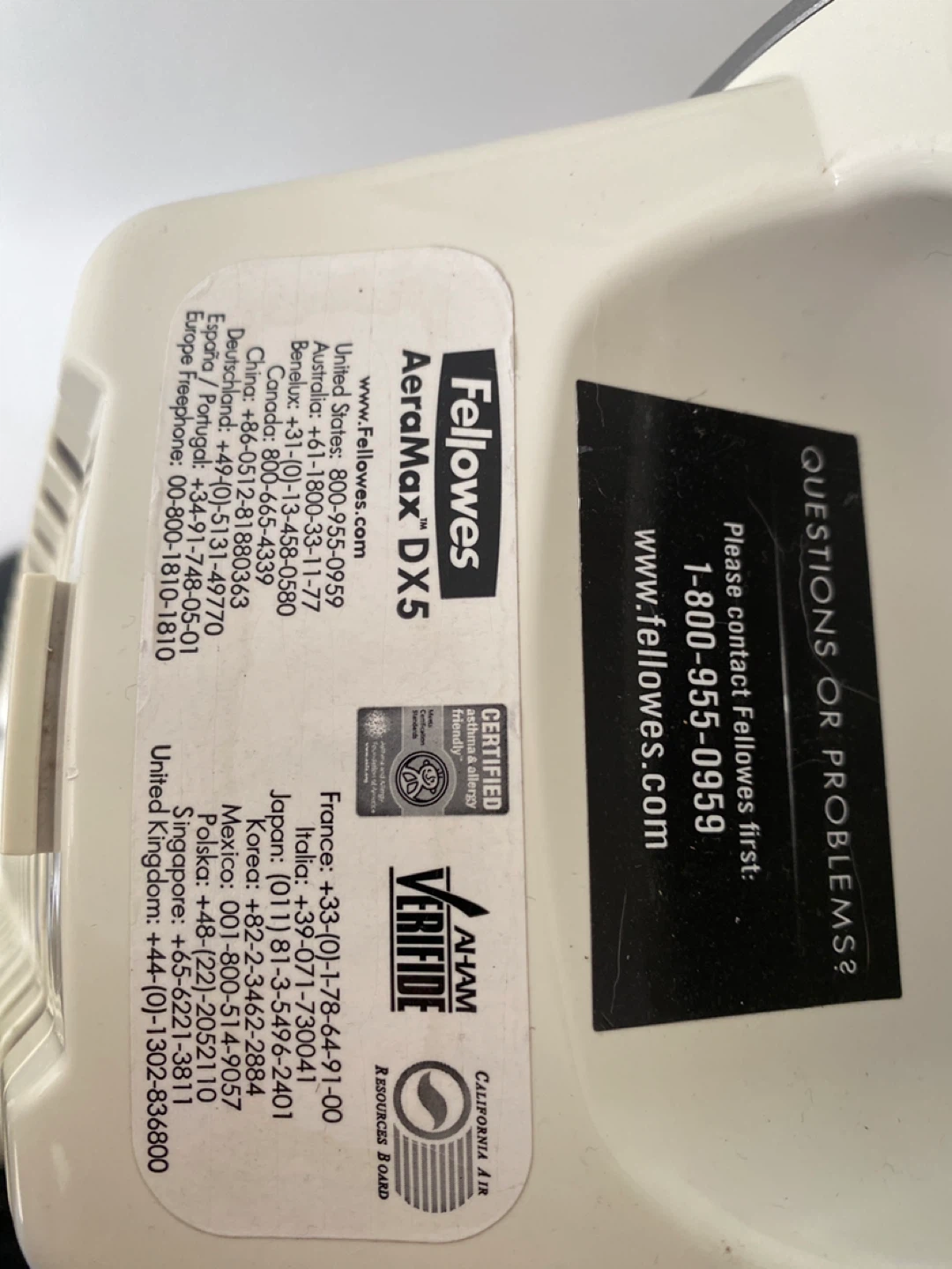 Fellowes AeraMax DX5 Air Purifier - photo 3