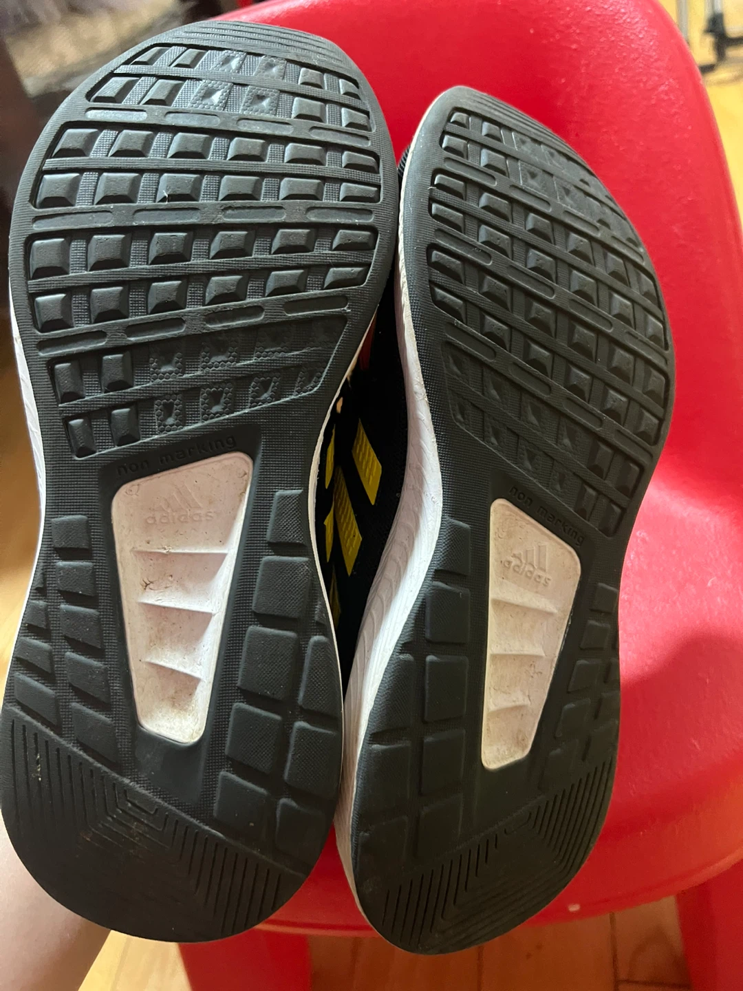 Adidas Running Shoes Black/Yellow YouthSize 4 - photo 5