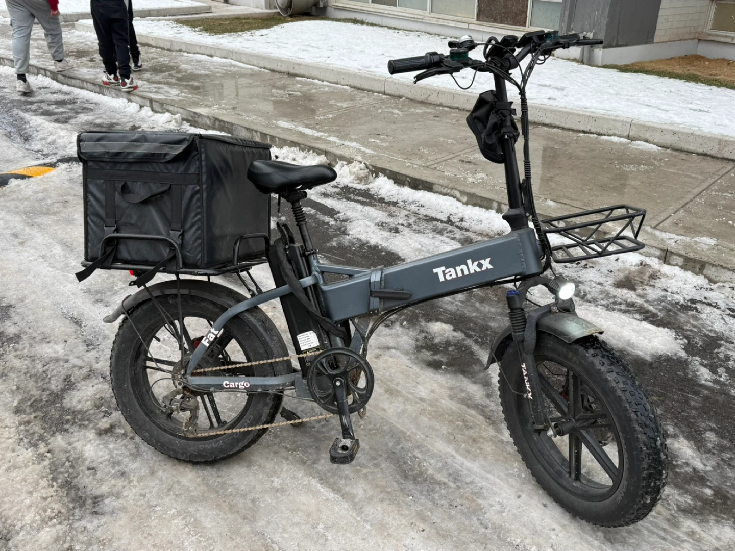 TankX Folding Electric Fat Tire Bike with Cargo Box - photo 4