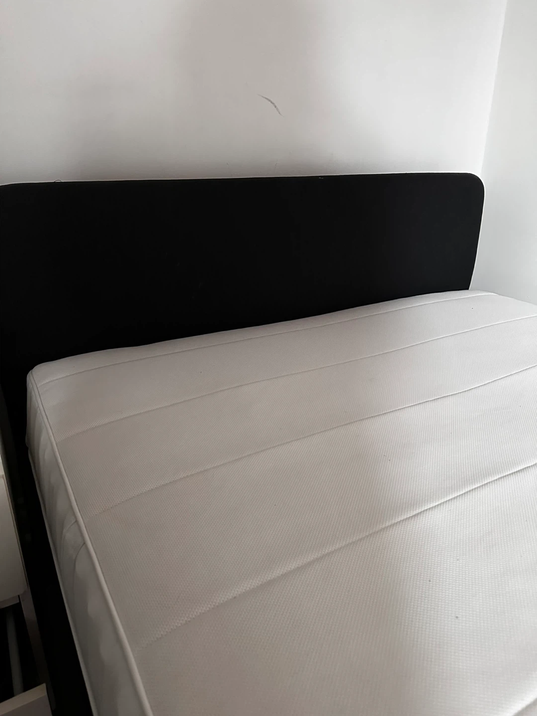 Black IKEA SLATTUM Double Bed Frame w or w/o Mattress - photo 2