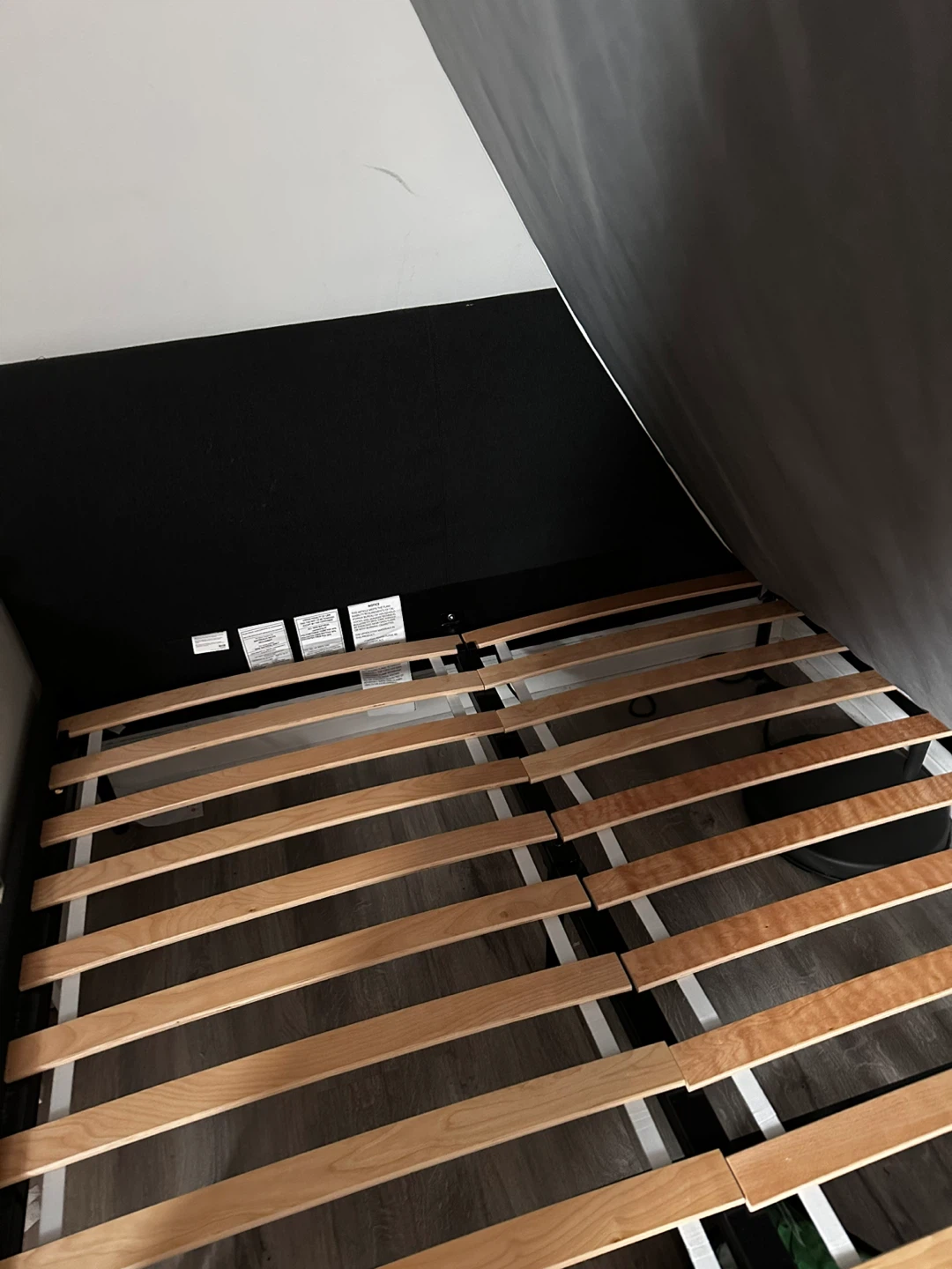 Black IKEA SLATTUM Double Bed Frame w or w/o Mattress - photo 3