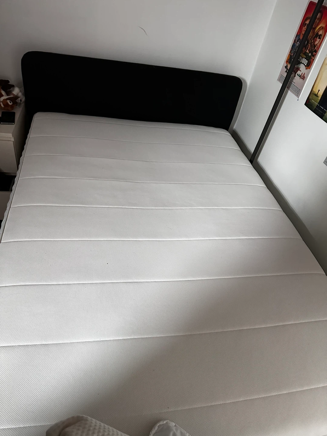 Black IKEA SLATTUM Double Bed Frame w or w/o Mattress