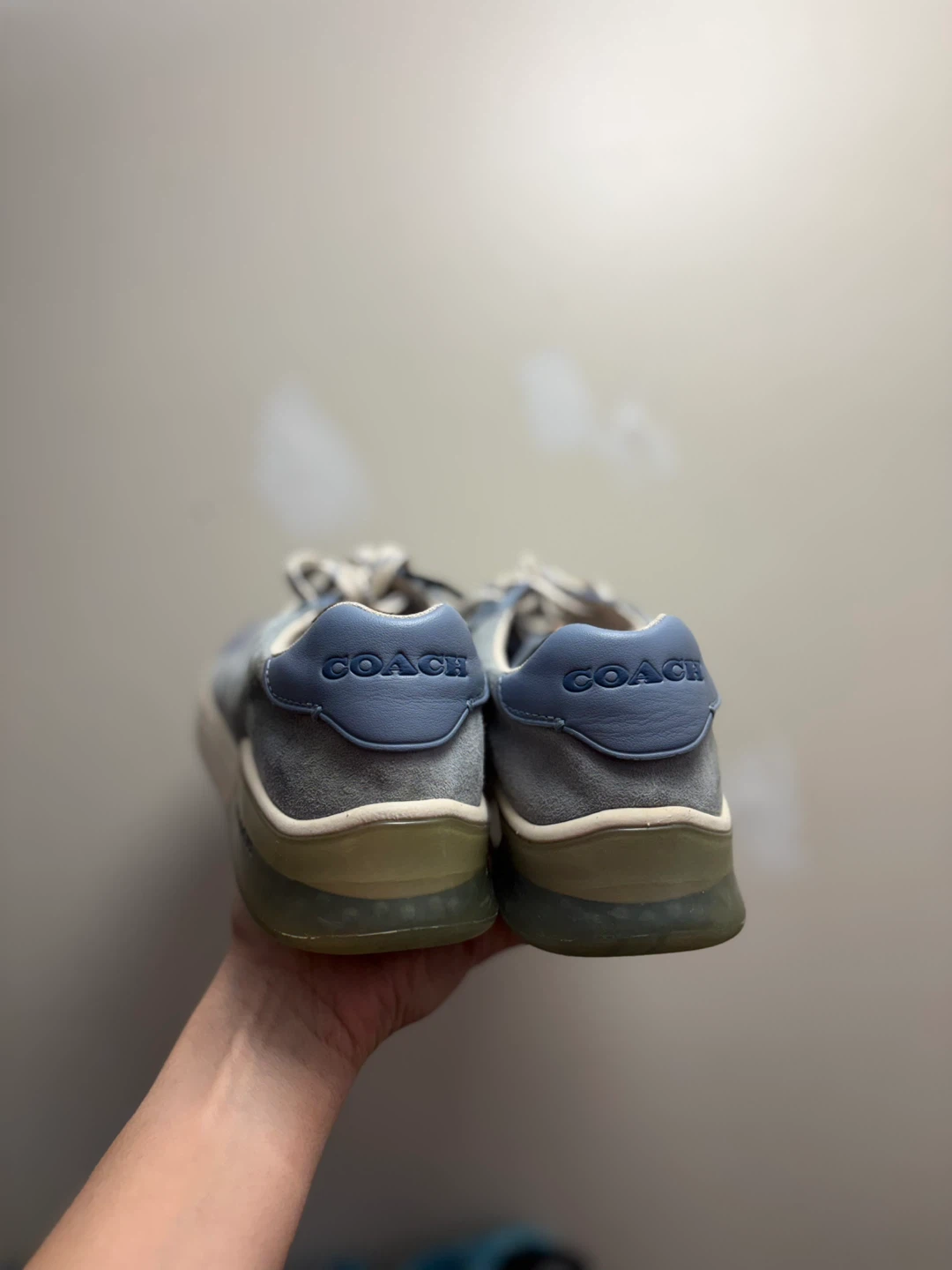 COACH Men's Blue Suede Low Top Sneakers - photo 2