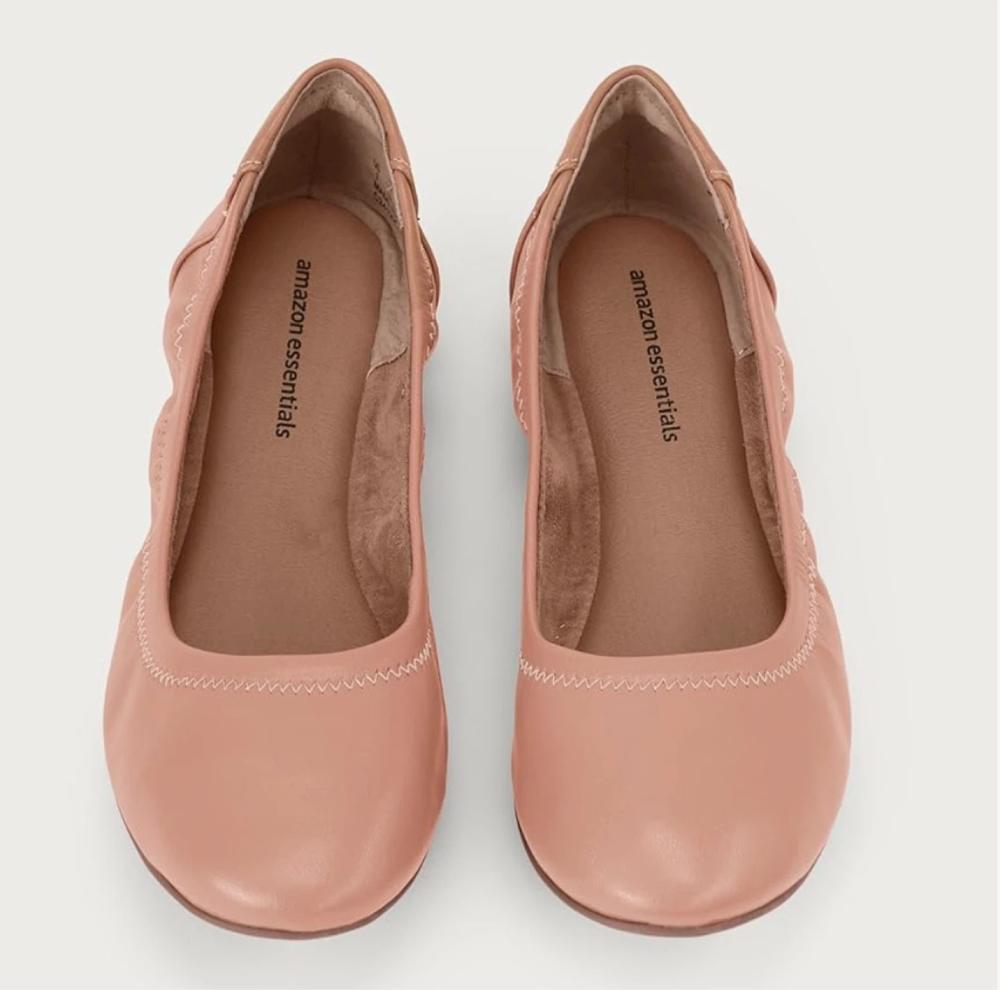 US 9.5 W Amazon Essentials Women's Ballet Flats light camel