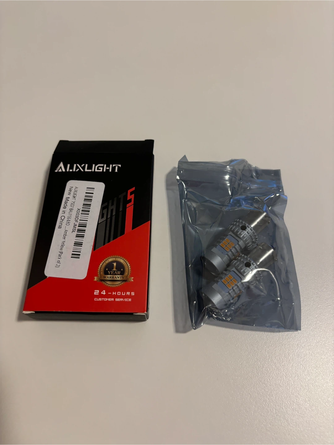 AUXLight 7507 1156 (150%) BAU15S Amber LED Bulbs (Pack of 2)