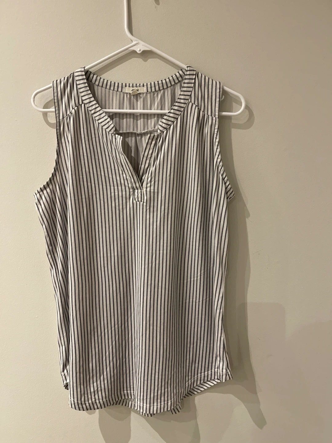 Ardene Striped Sleeveless V-Neck Top