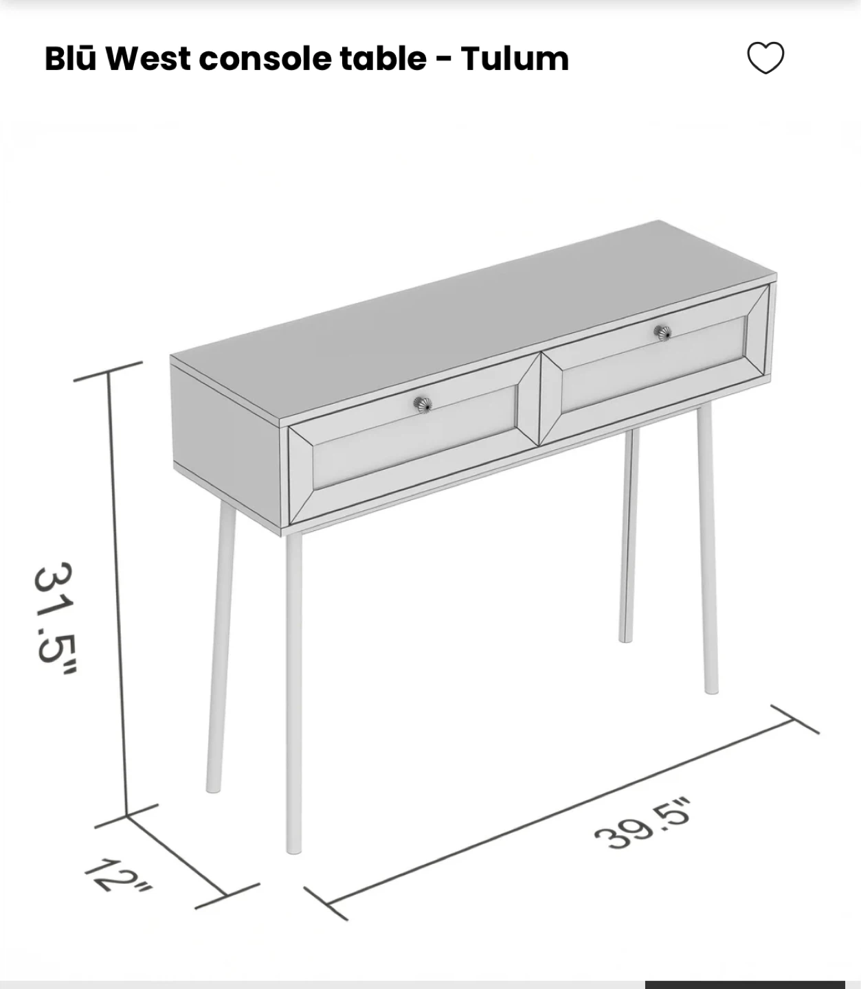 Blü West Tulum Console Table with Cane Doors - photo 4