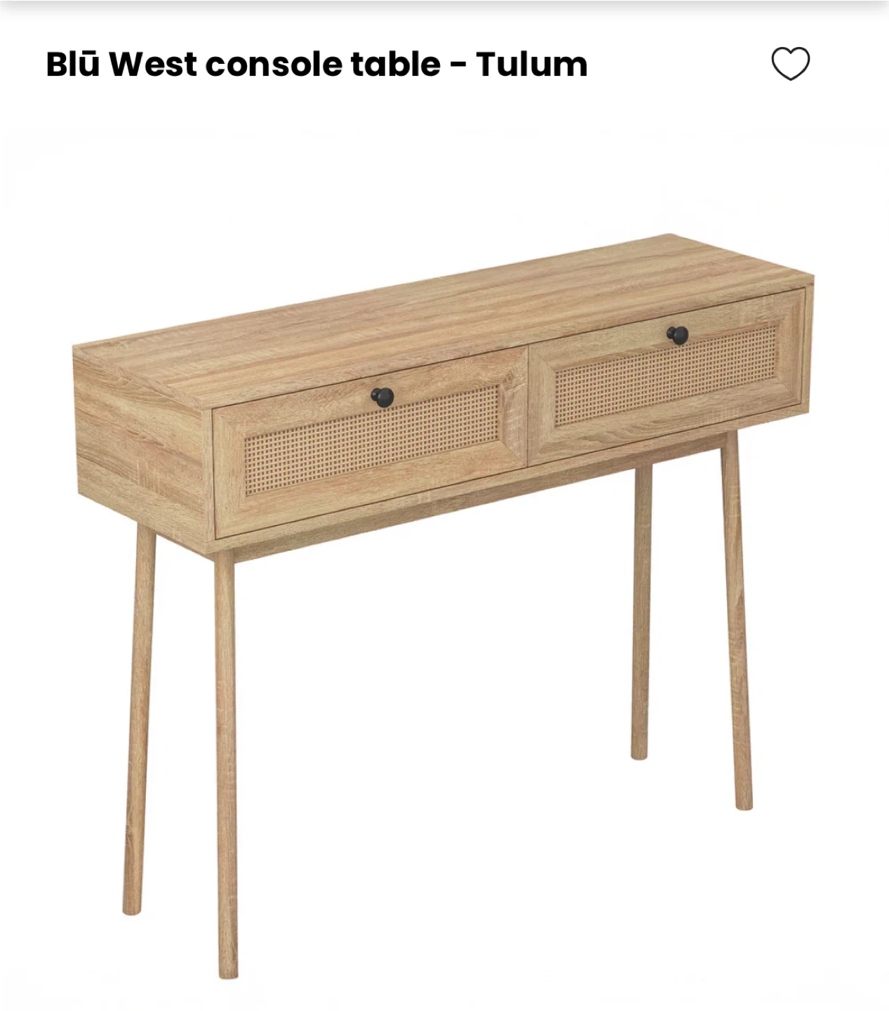 Blü West Tulum Console Table with Cane Doors - photo 3