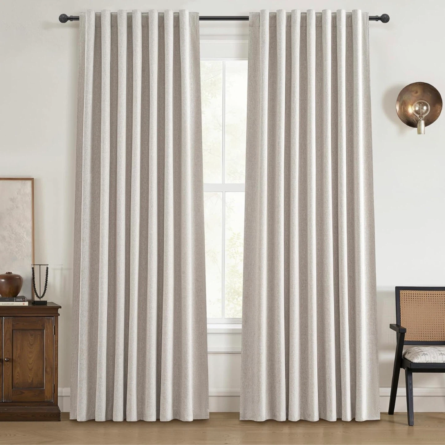 Blackout linen curtains (350 gsm extremely thick)