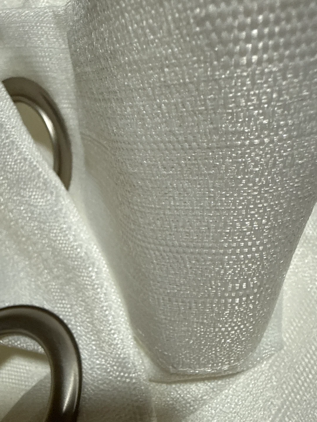 Grommet top curtains 2 panels - white NEW - photo 2