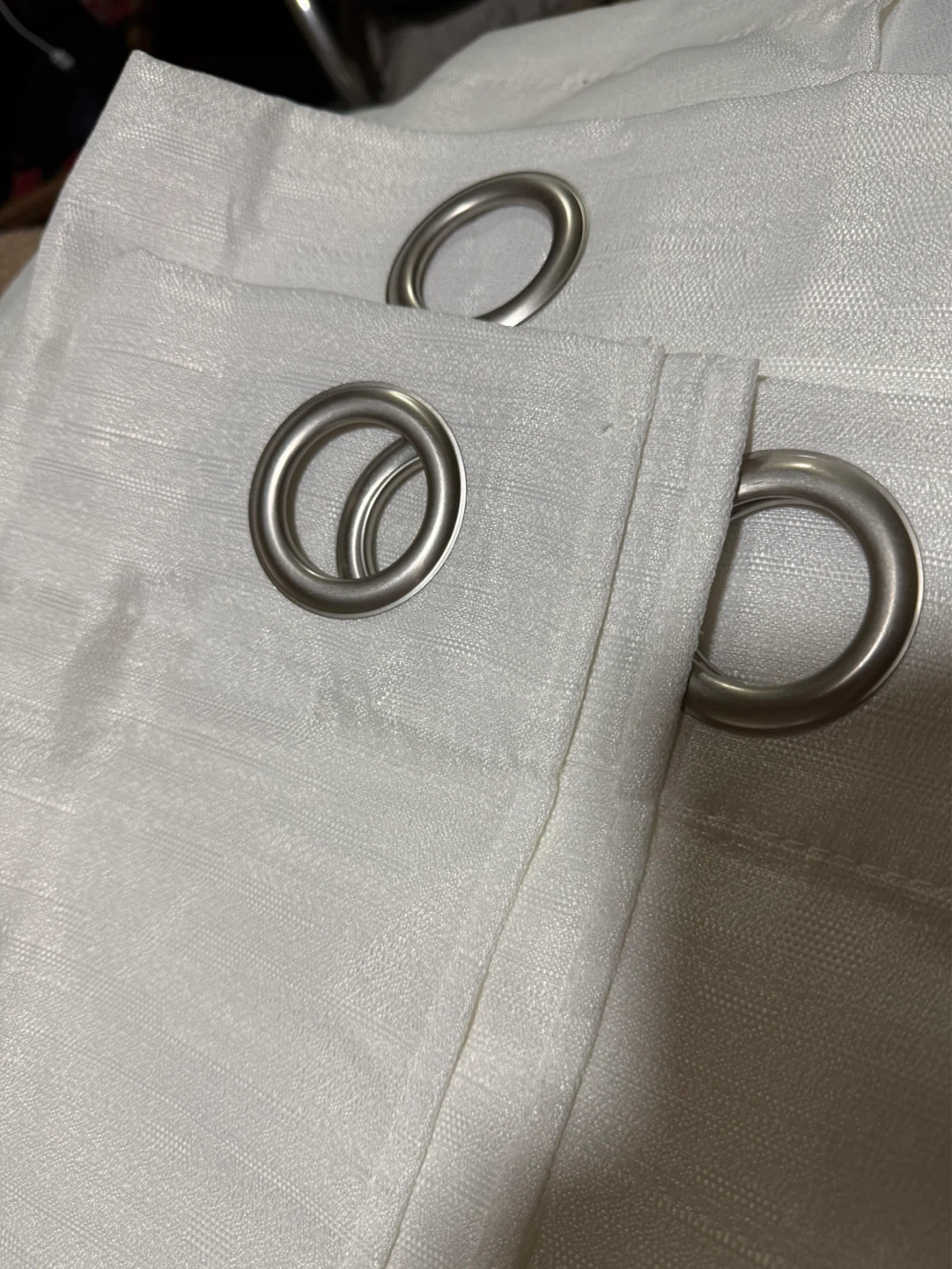 Grommet top curtains 2 panels - white NEW